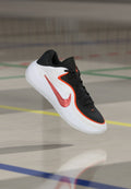 PRECISION 8 LOW UNISEX - Basketball shoes - black/picante red/white