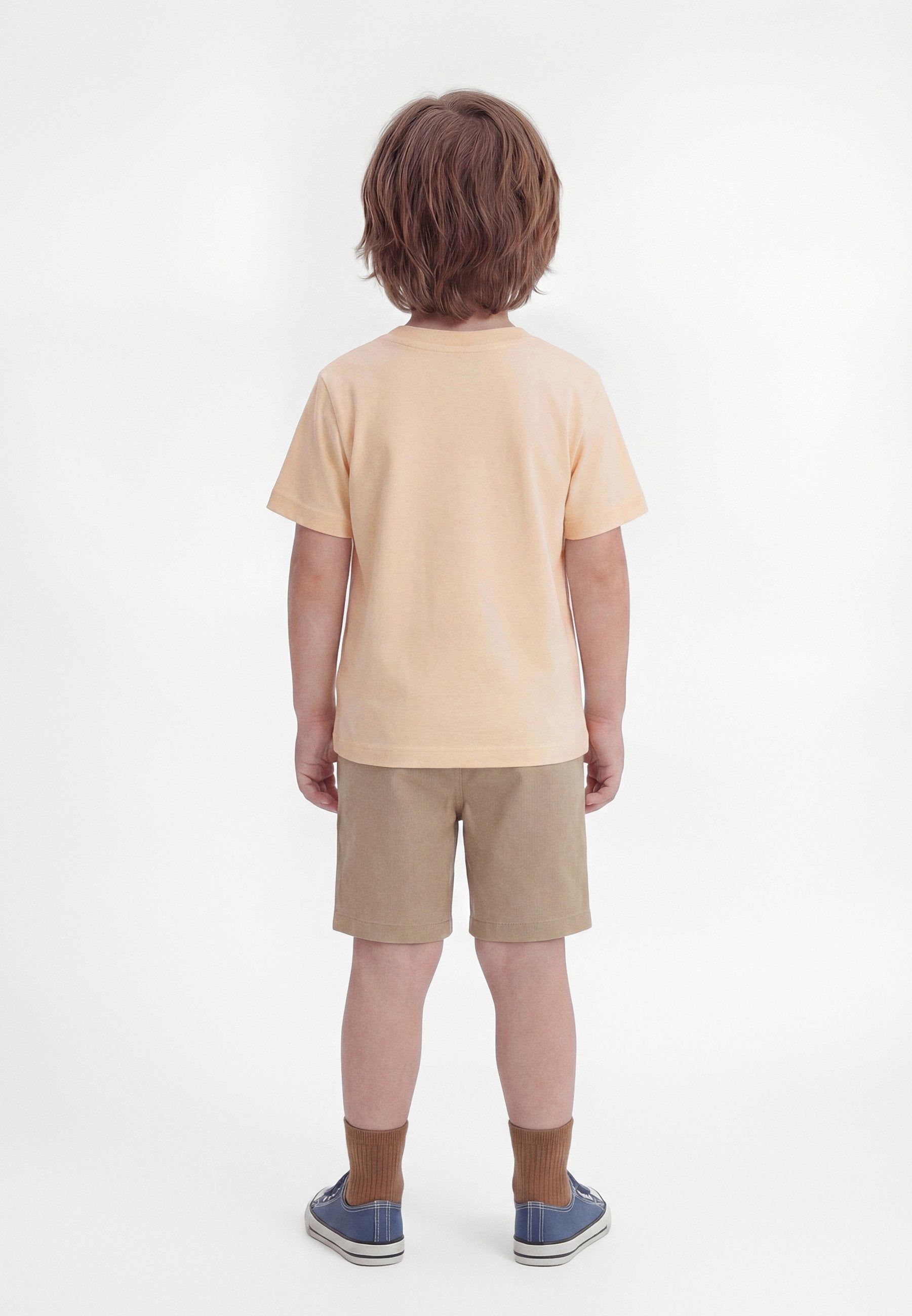 LOT DE 2 T-shirts imprimés - marron clair/beige