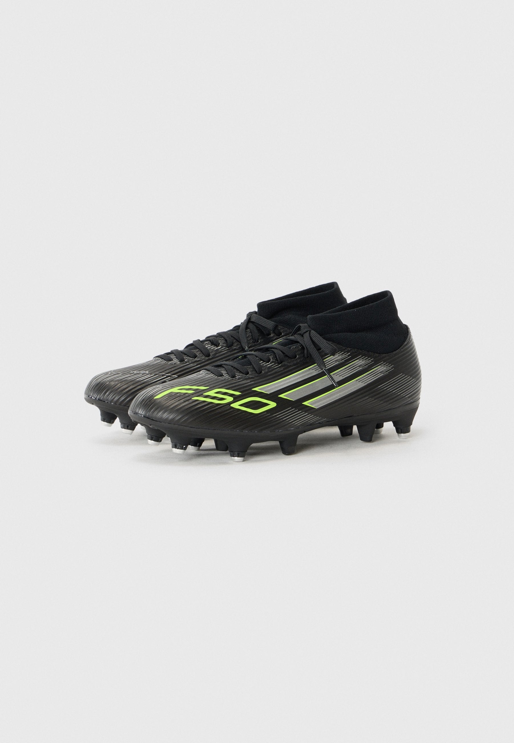 F50 LEAGUE  MID SOFT GROUND FOOTBALL BOOTS - Soft-ground football boots - core black/iron/lucid lemon