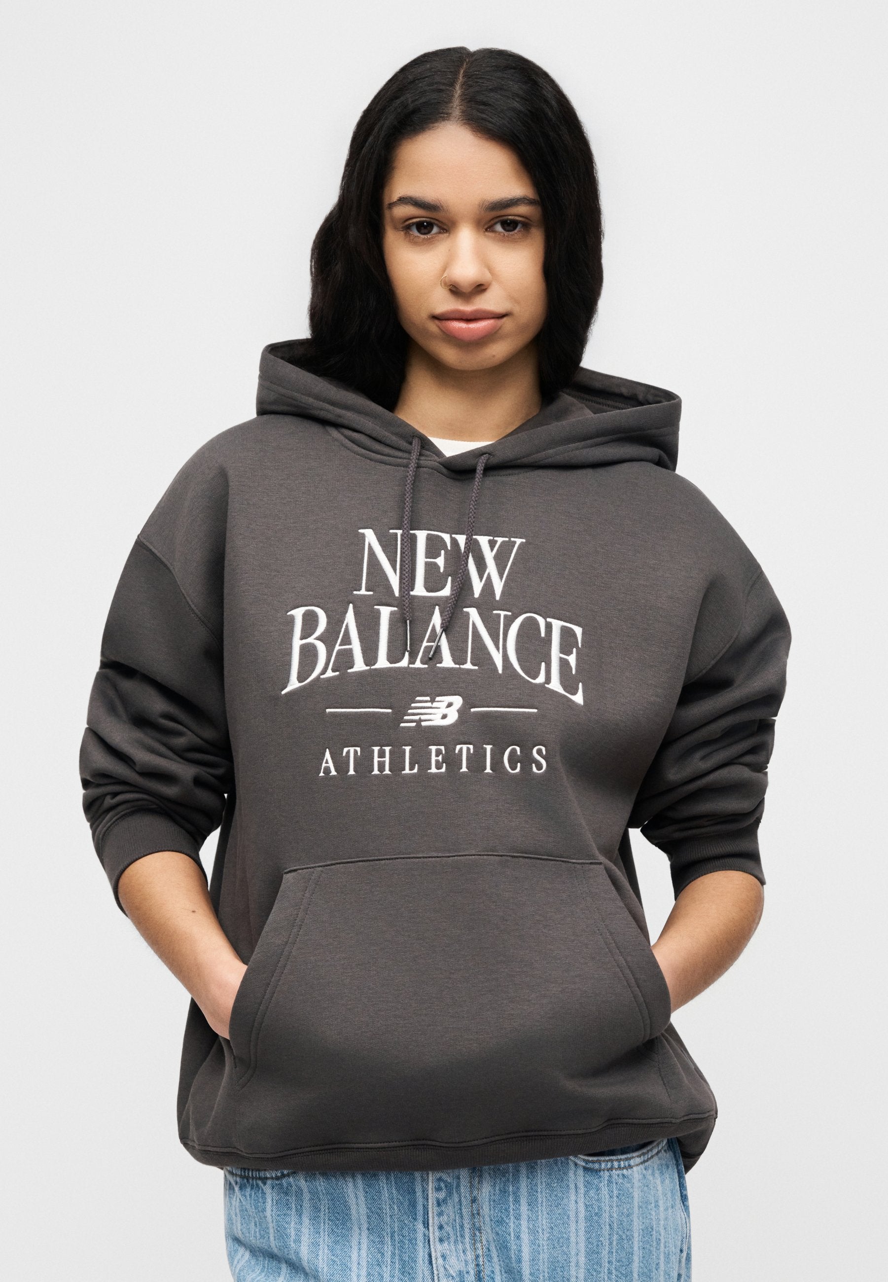 LINEAR HERITAGE HOODIE - Hoodie - faded black