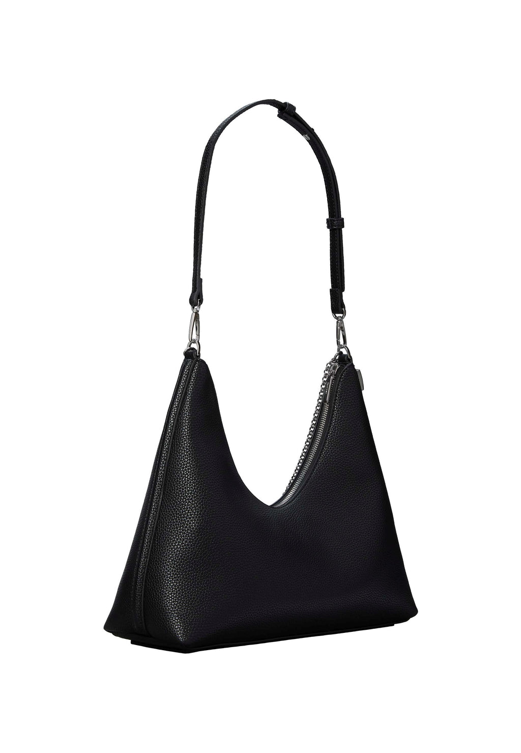 EMBLEM TOP ZIP HOBO - Handbag - black