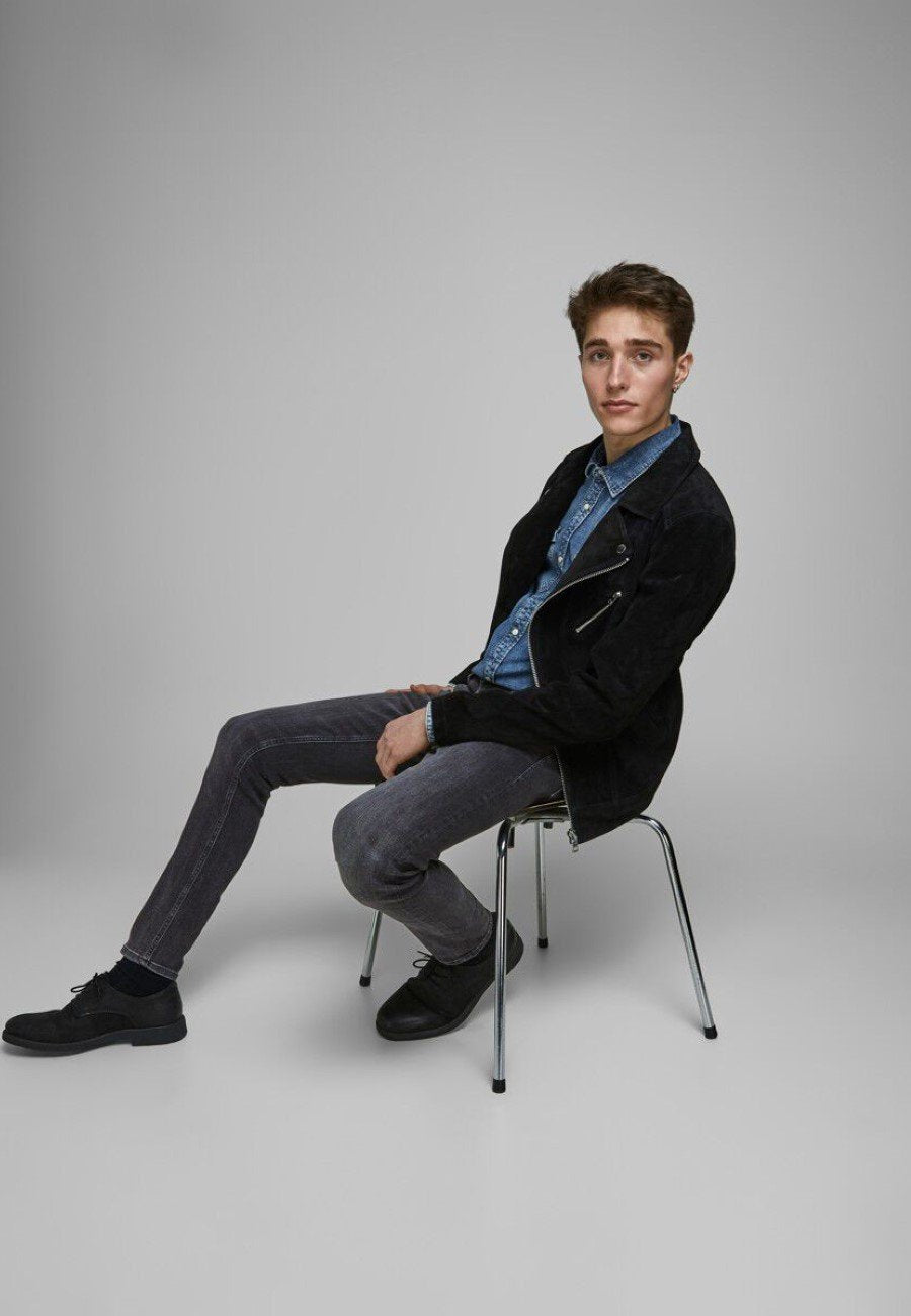 JJIGLENN JJORIGINAL - Relaxed fit jeans - black denim
