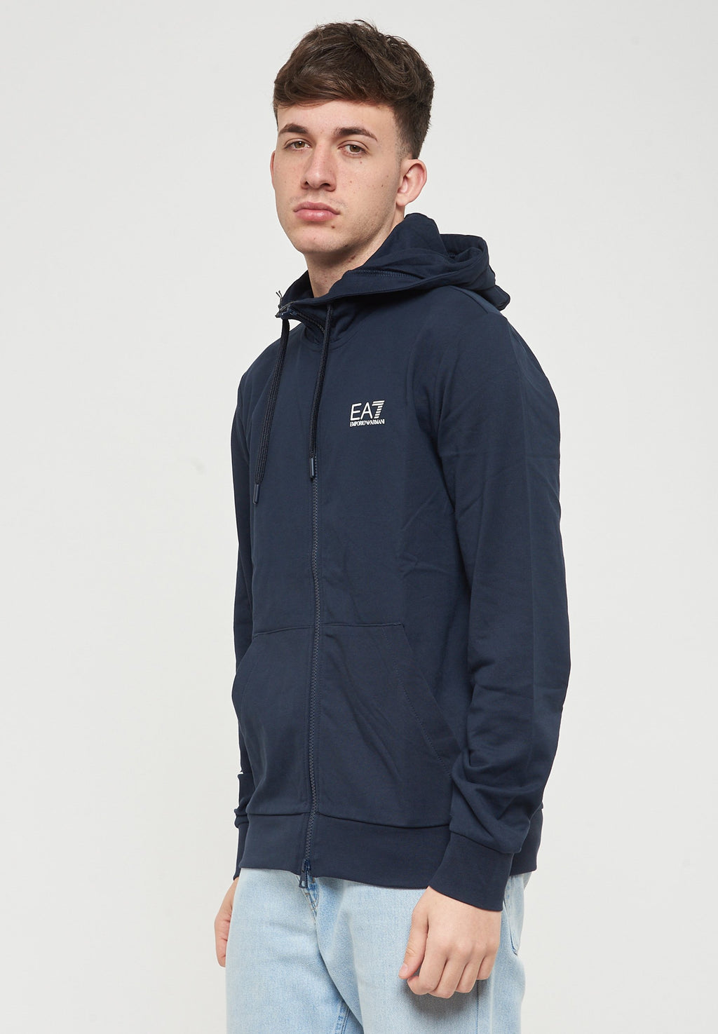 CON CAPPUCCIO UNISEX - Zip-up sweatshirt - armani blue