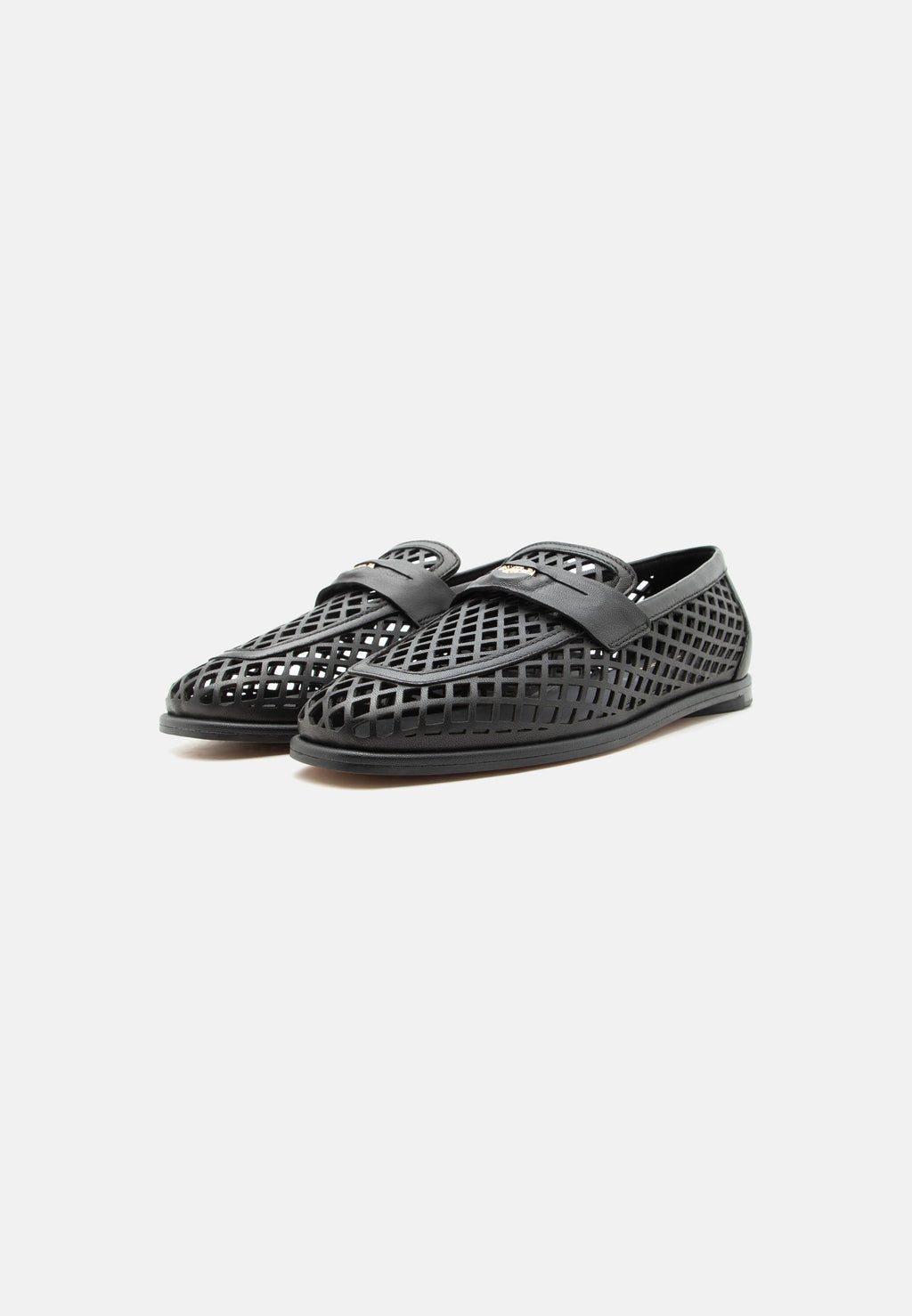 COIN LOAFER LASER CUT - Slip-ons - black
