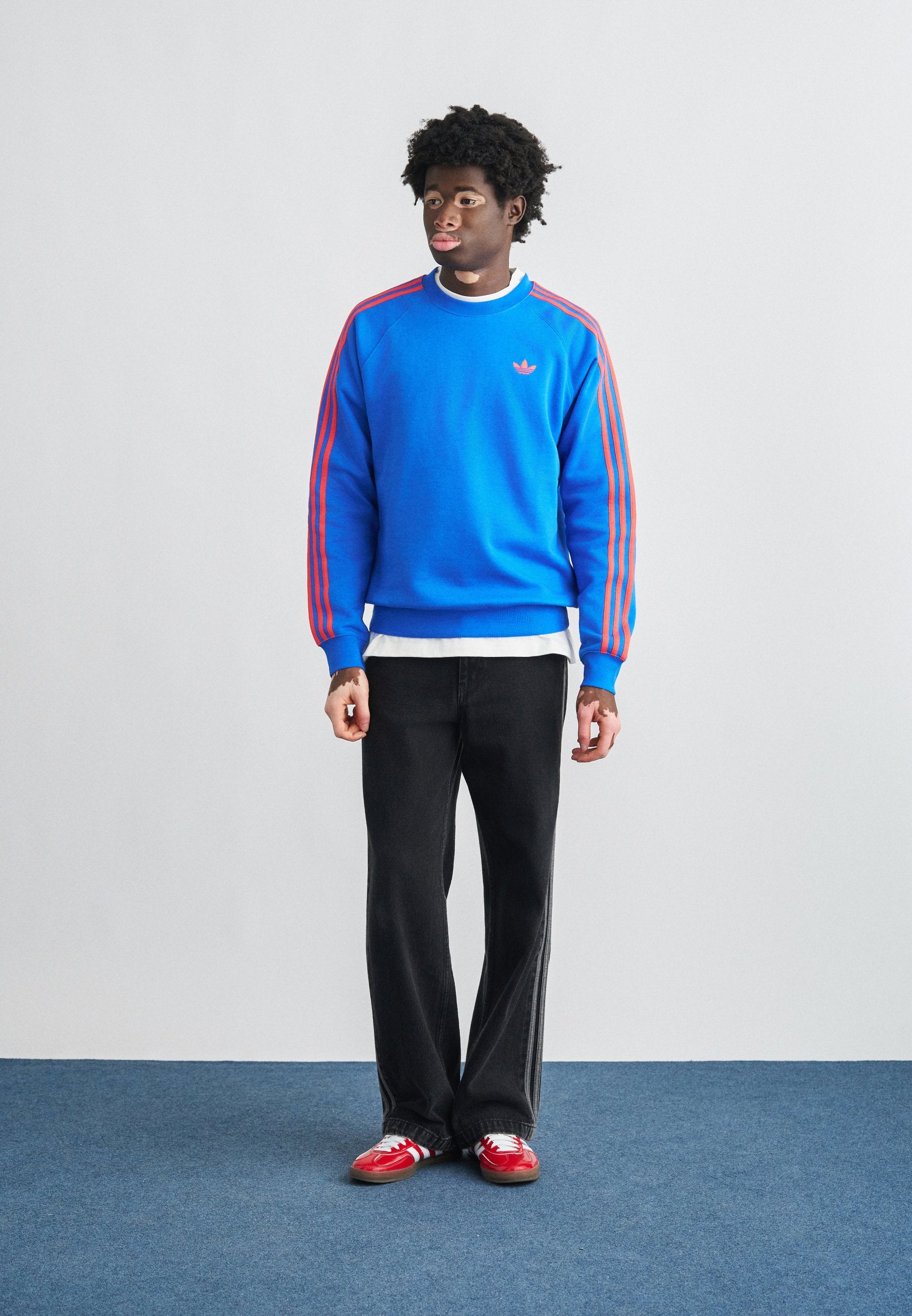 STRIPES CREW - Sweatshirt - blue