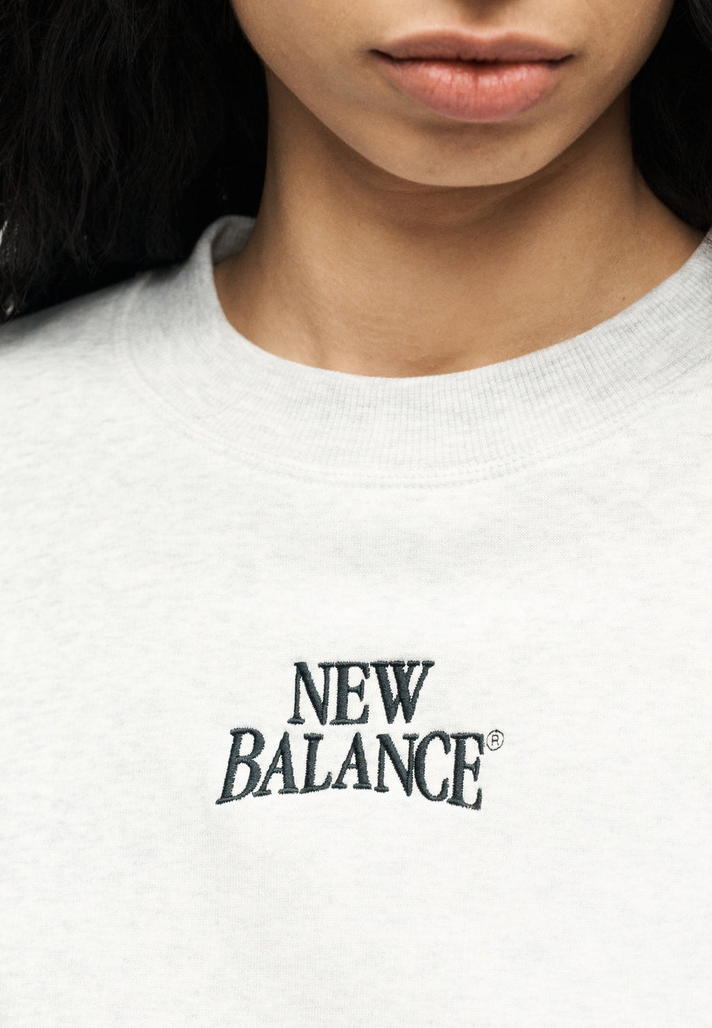 LINEAR HERITAGE CREW - Sweatshirt - ash heather