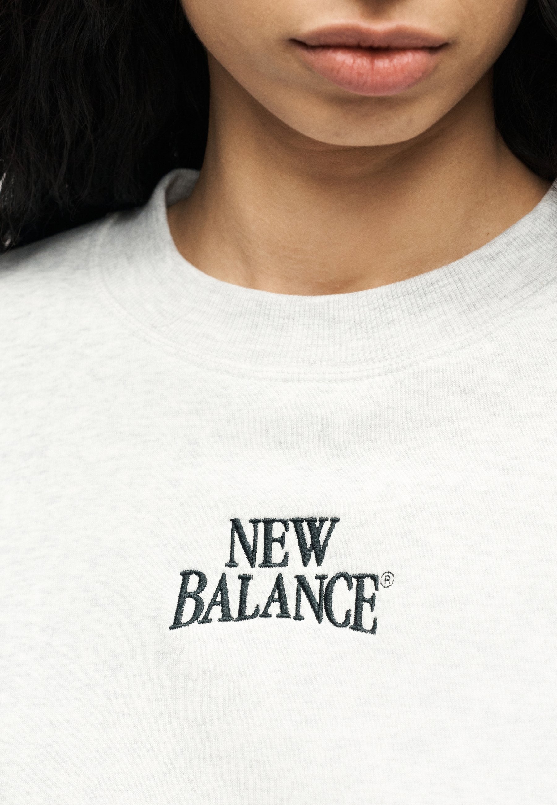LINEAR HERITAGE CREW - Sweatshirt - ash heather