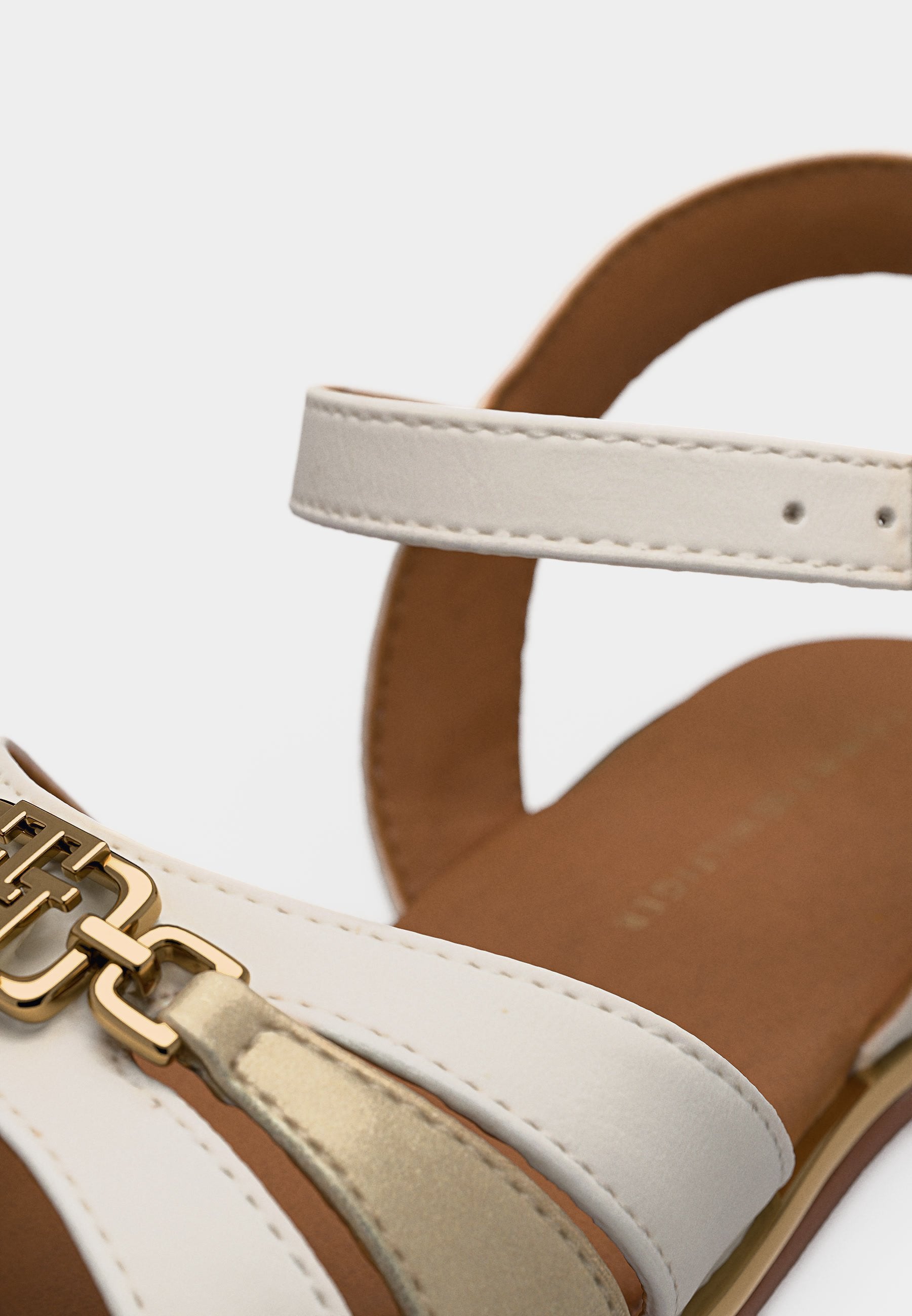 MARY - Sandals - white/platinum-coloured