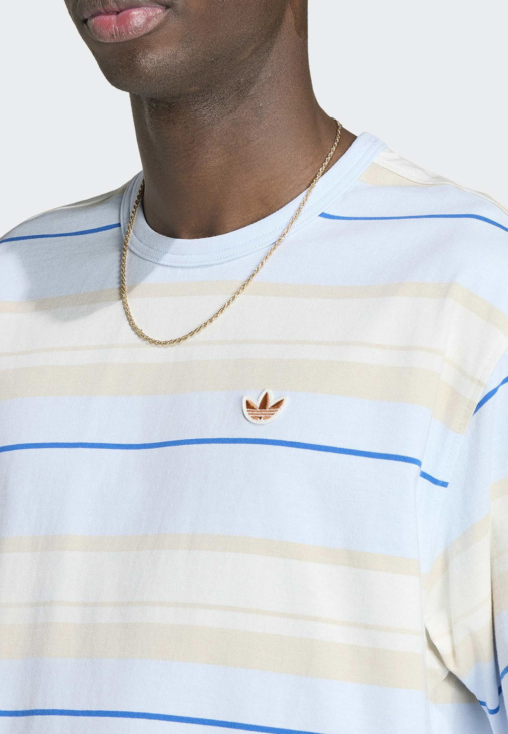 STRIPE TEE UNISEX - Print T-shirt - crystal sky