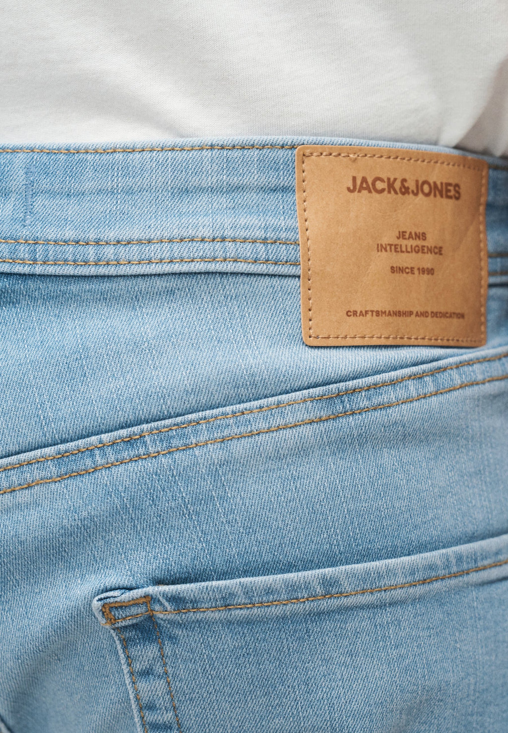 JJIRICK JJORIGINAL - Denim shorts - blue denim