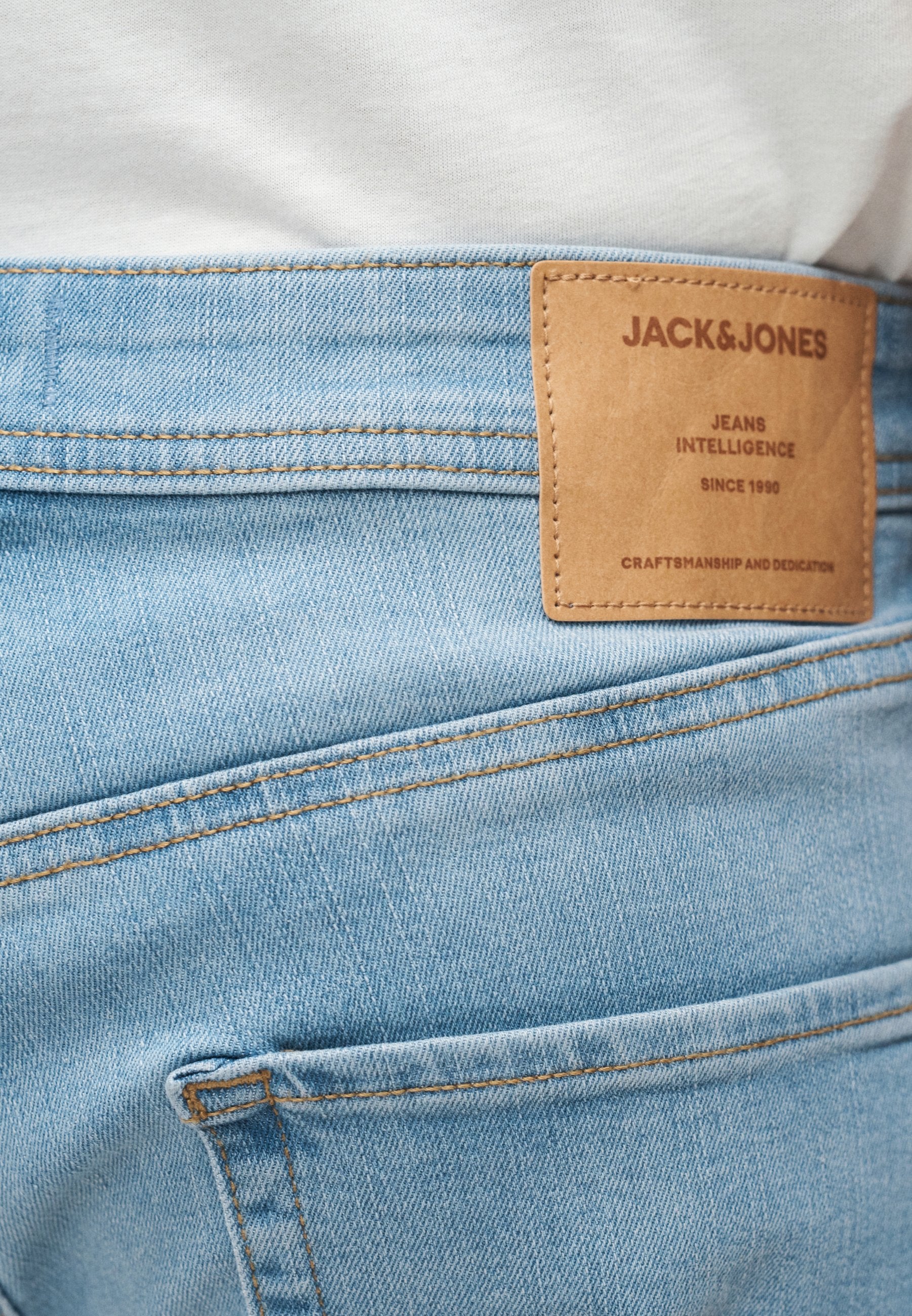 JJIRICK JJORIGINAL - Denim shorts - blue denim