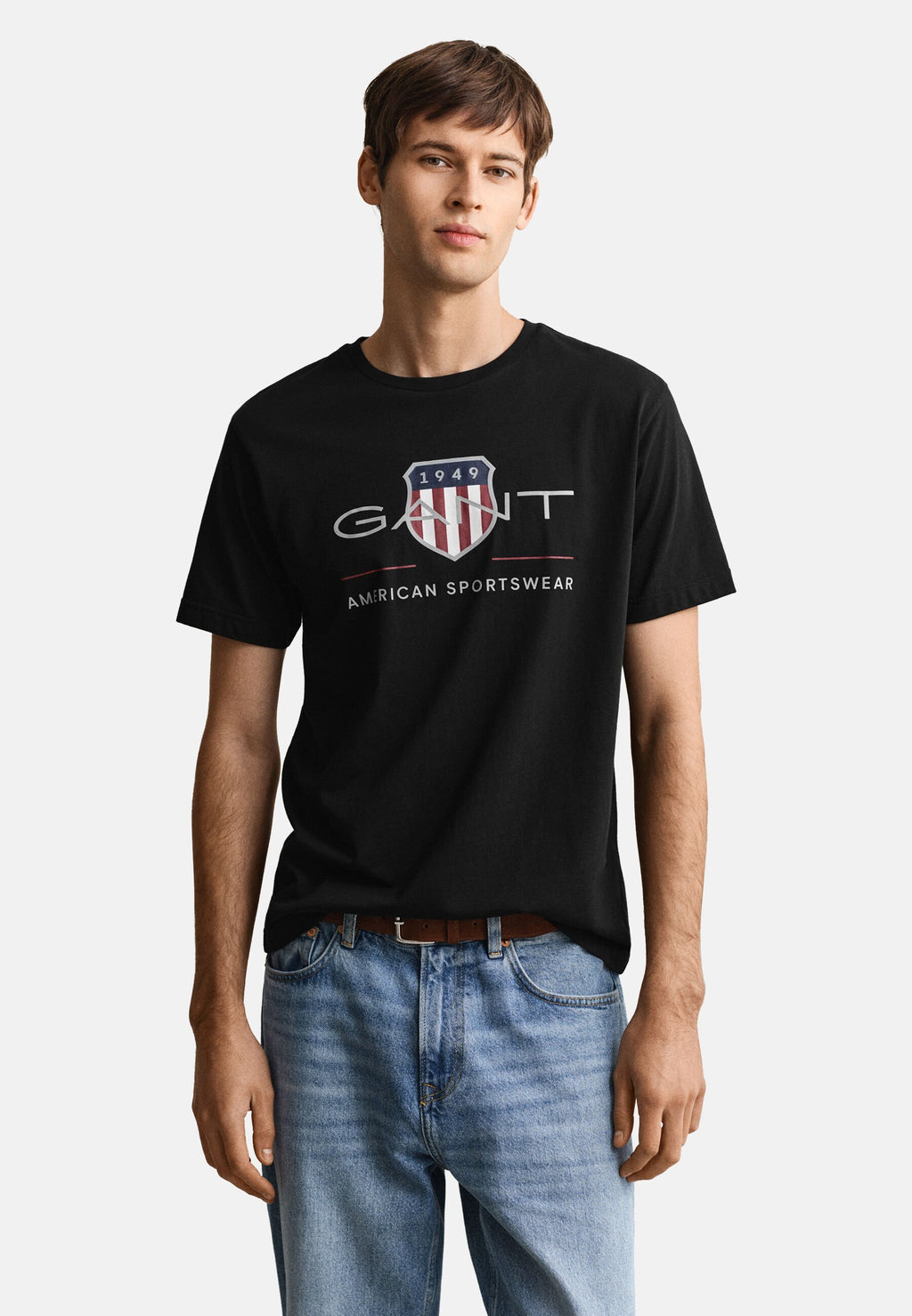 REG ARCHIVE SHIELD SS T-SHIRT - Print T-shirt - black