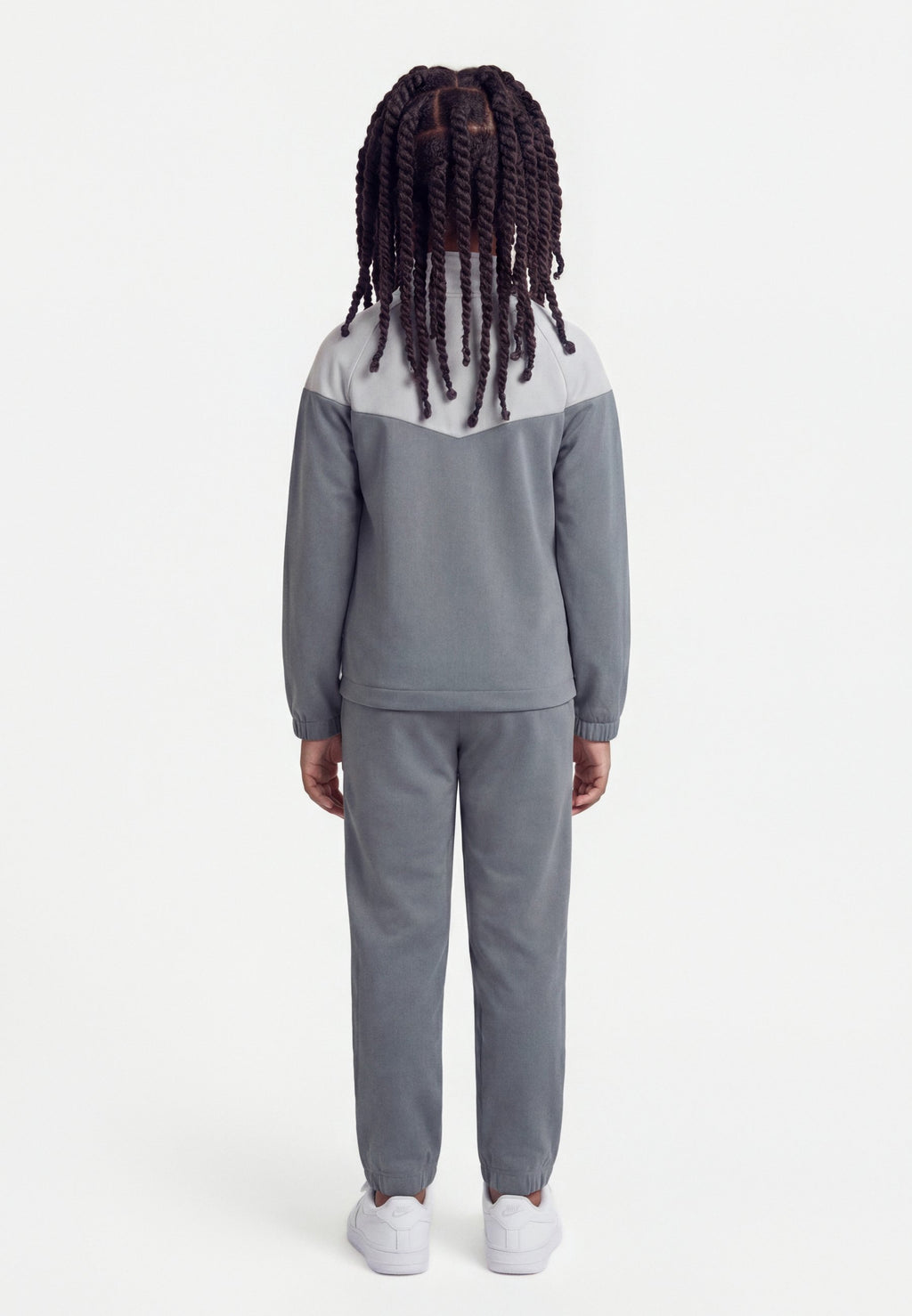UNISEX SET - Tracksuit - lt smoke grey/white