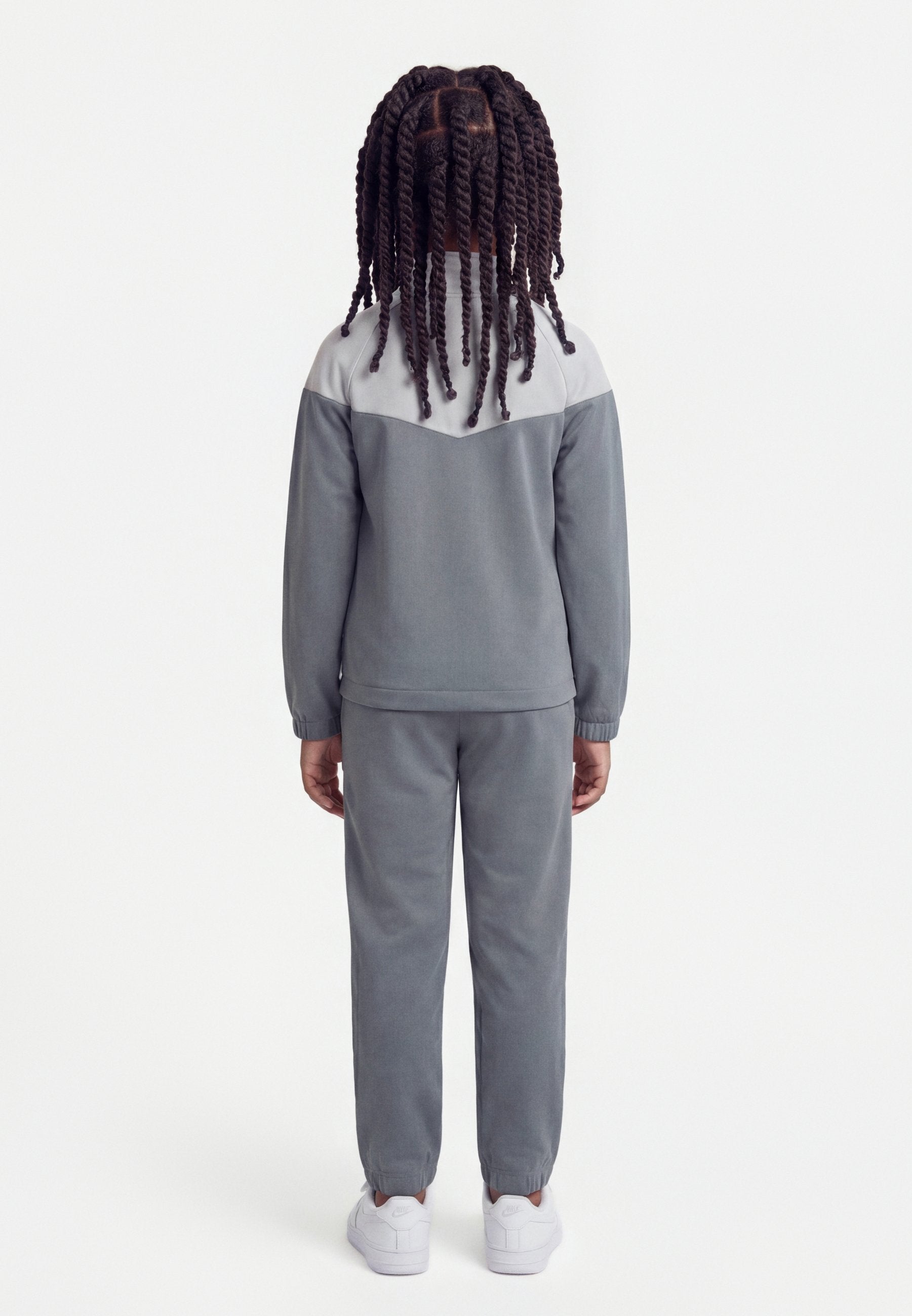 UNISEX SET - Tracksuit - lt smoke grey/white