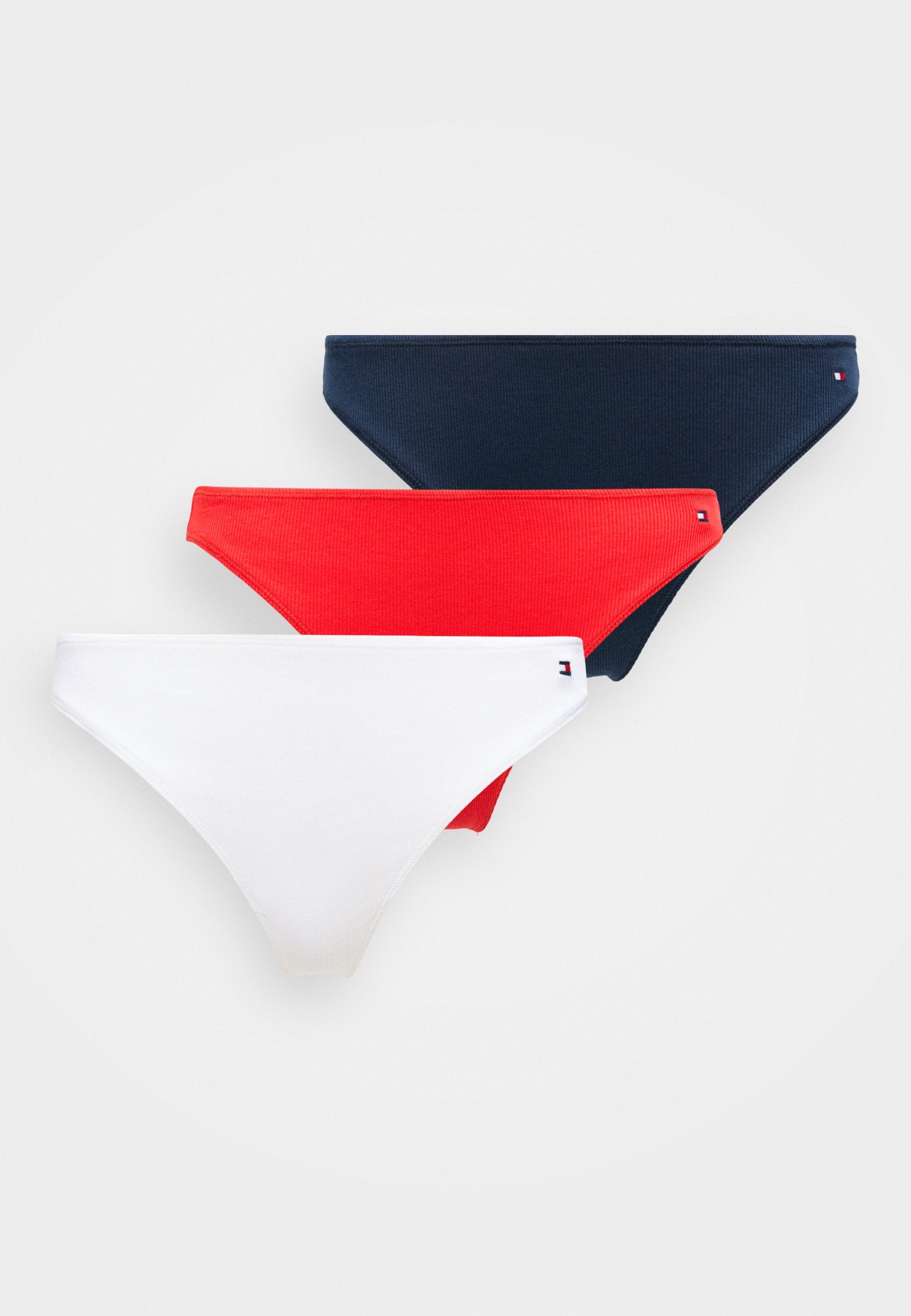 3'LÜ PAKET HILFIGER BAYRAK DETAYLI BEL İPLİ SÜTYEN - Tanga - ateş kırmızısı/beyaz/lacivert