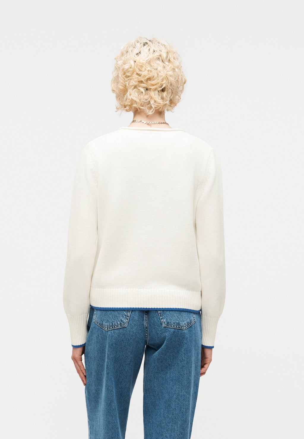 INTARSIA CREW - Jumper - white