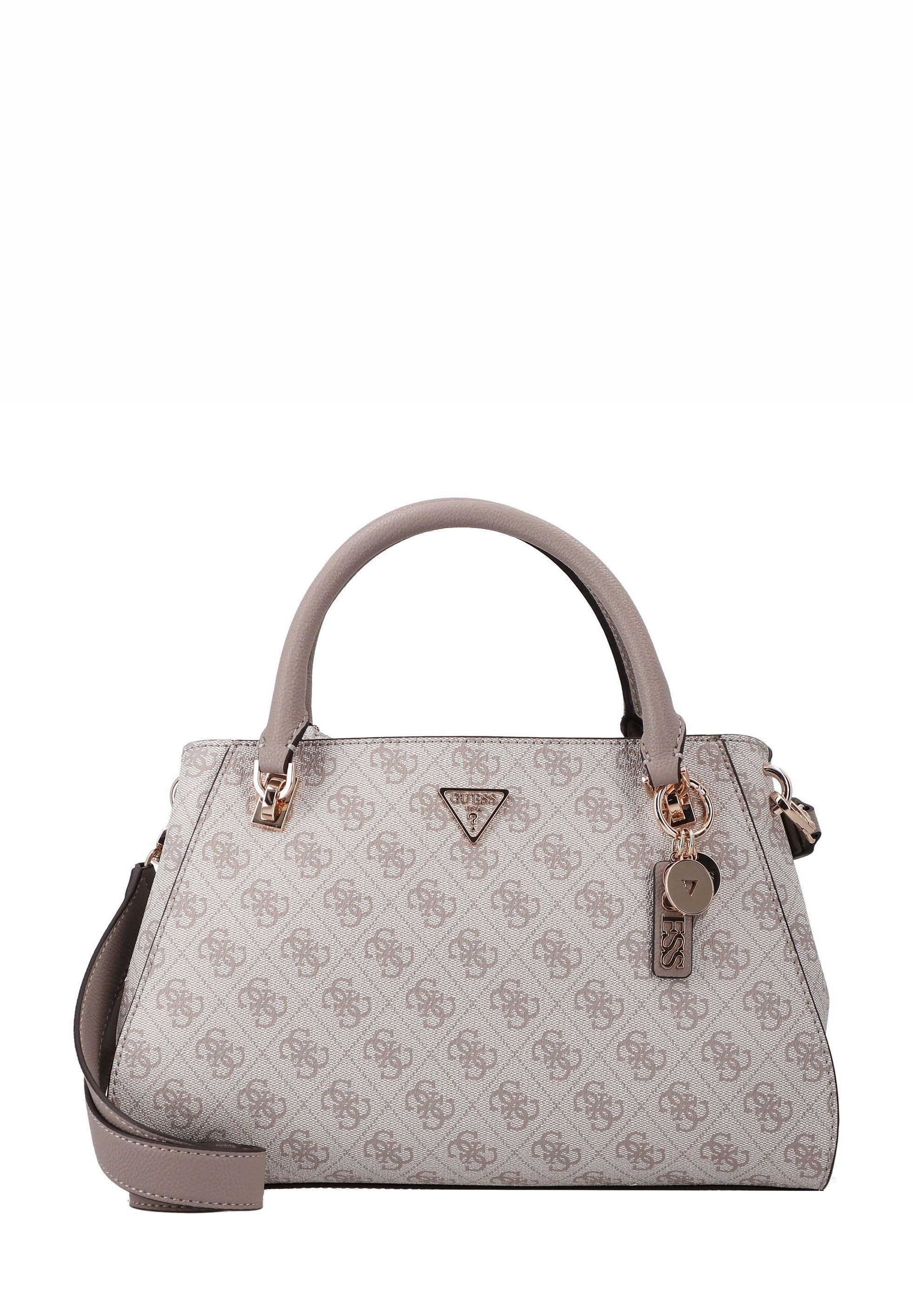 NOELLE LUXURY SATCHEL - Handbag - dark taupe logo