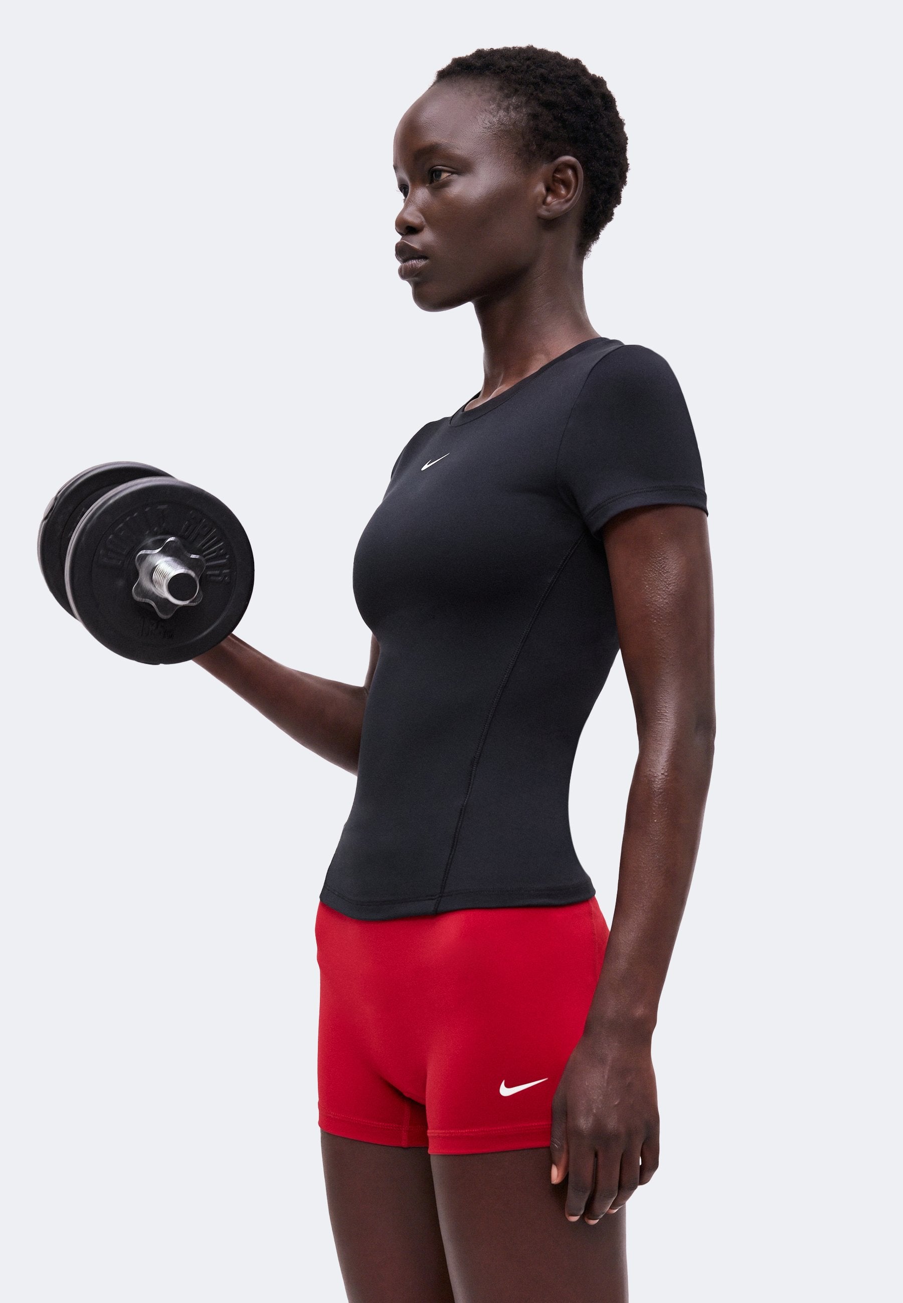 ONE FITTED - Sports T-shirt - black/white