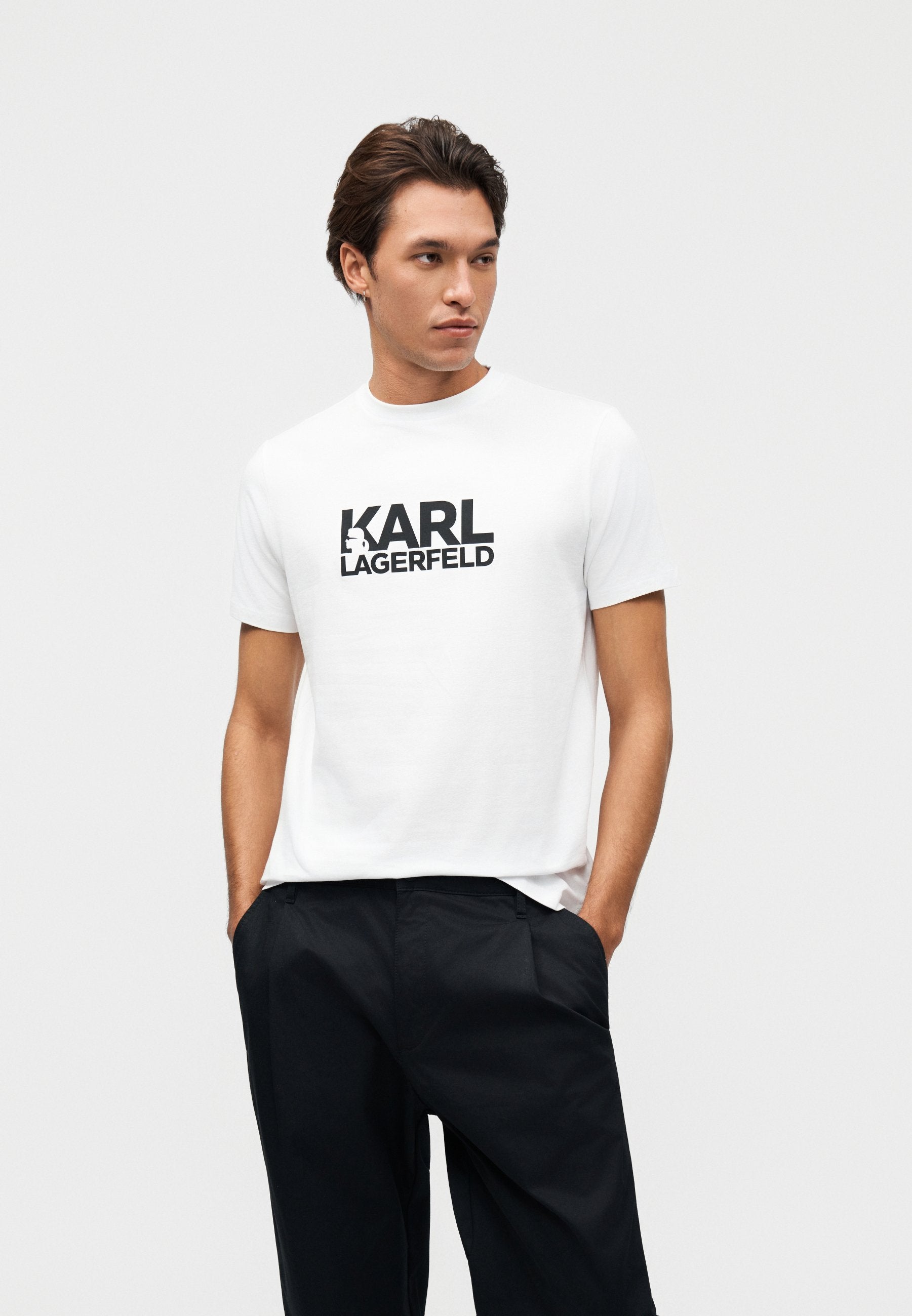 CREW NECK - Print T-shirt - white