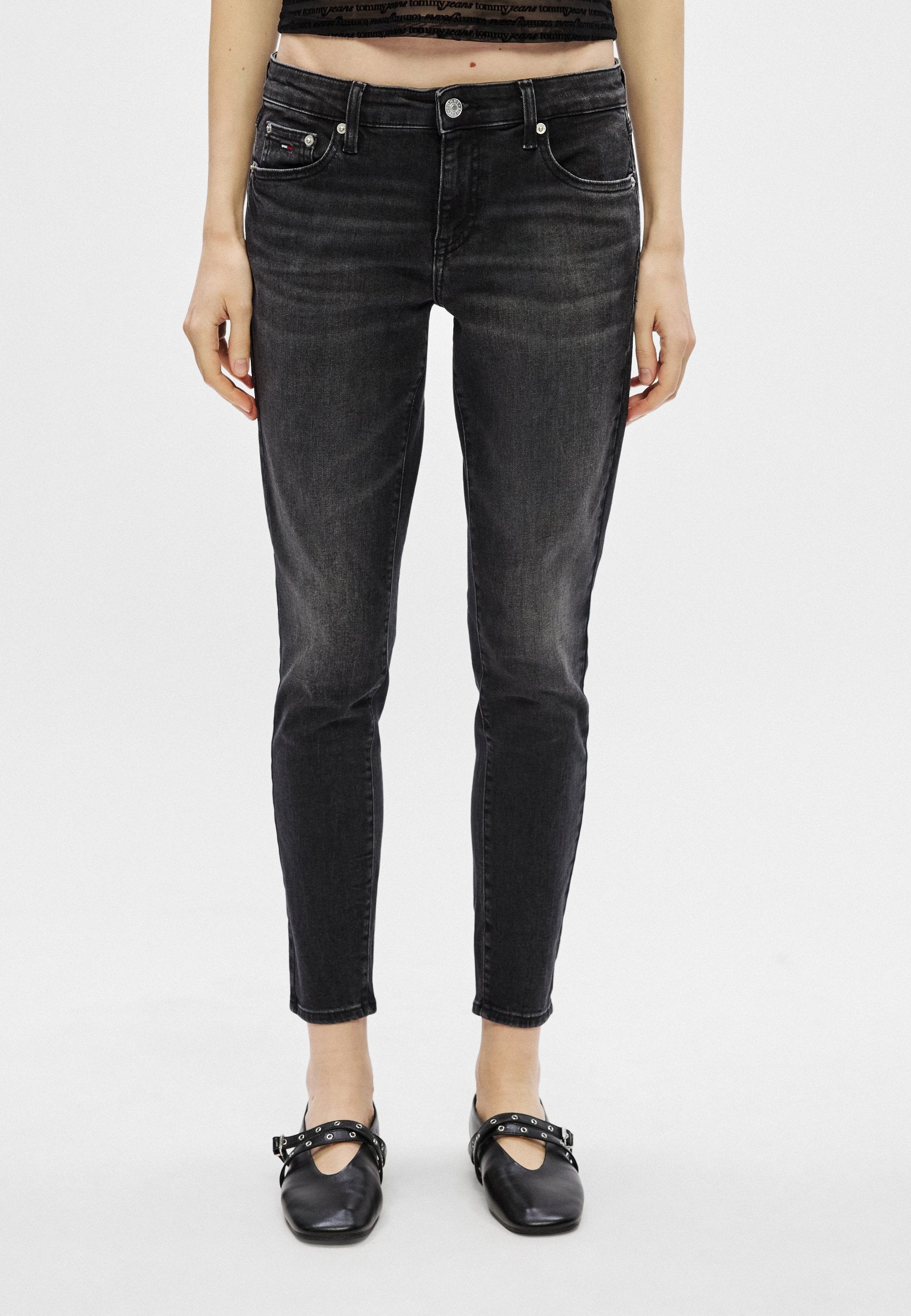SOPHIE - Dar Paça Jean - siyah denim