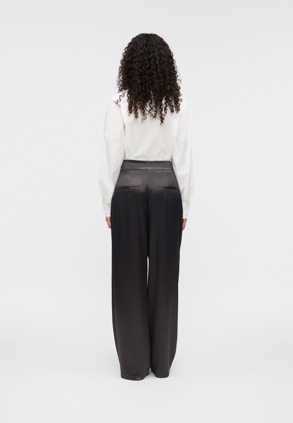KATIE WIDE LEG PANT - Trousers - black