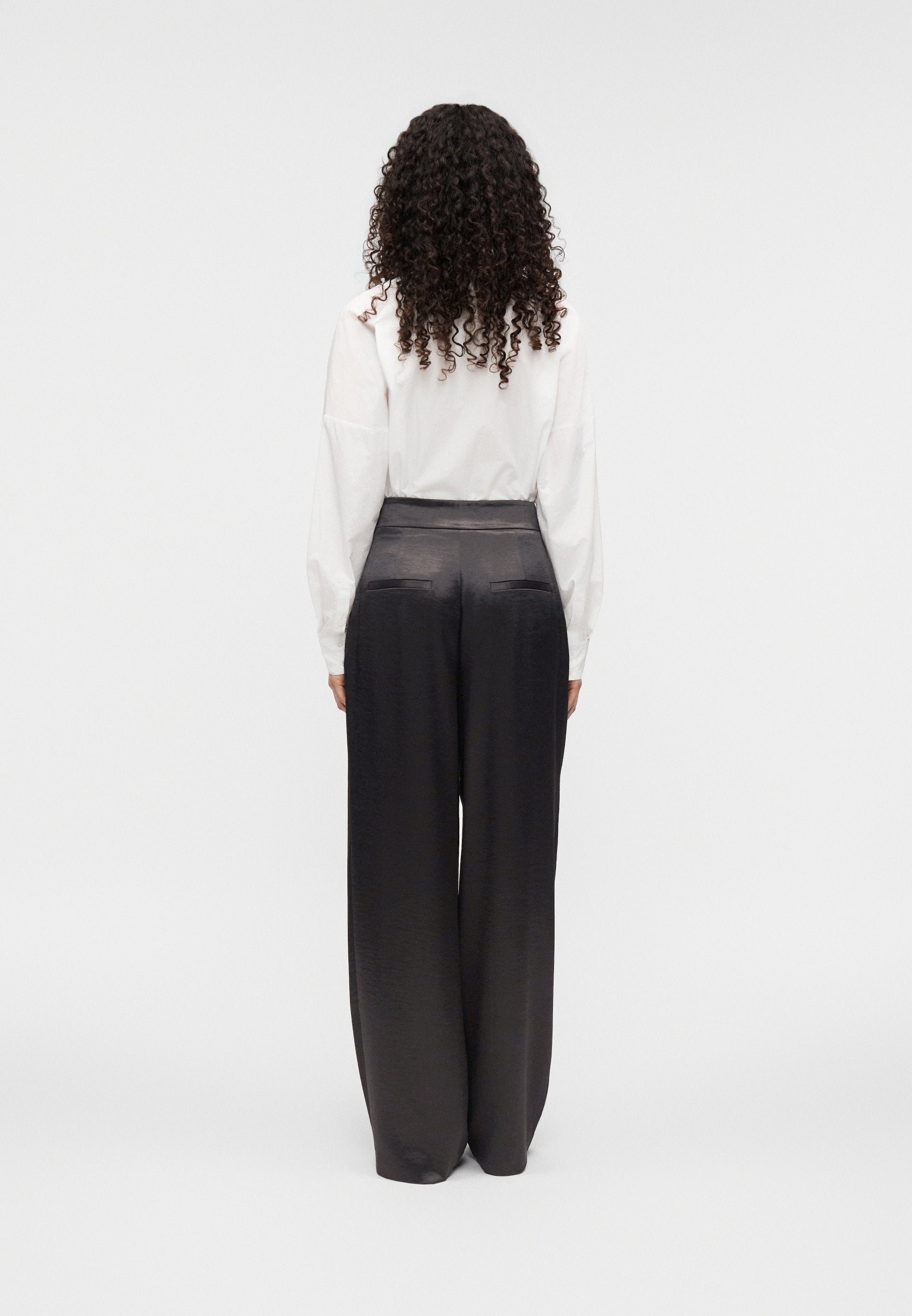 KATIE WIDE LEG PANT - Trousers - black