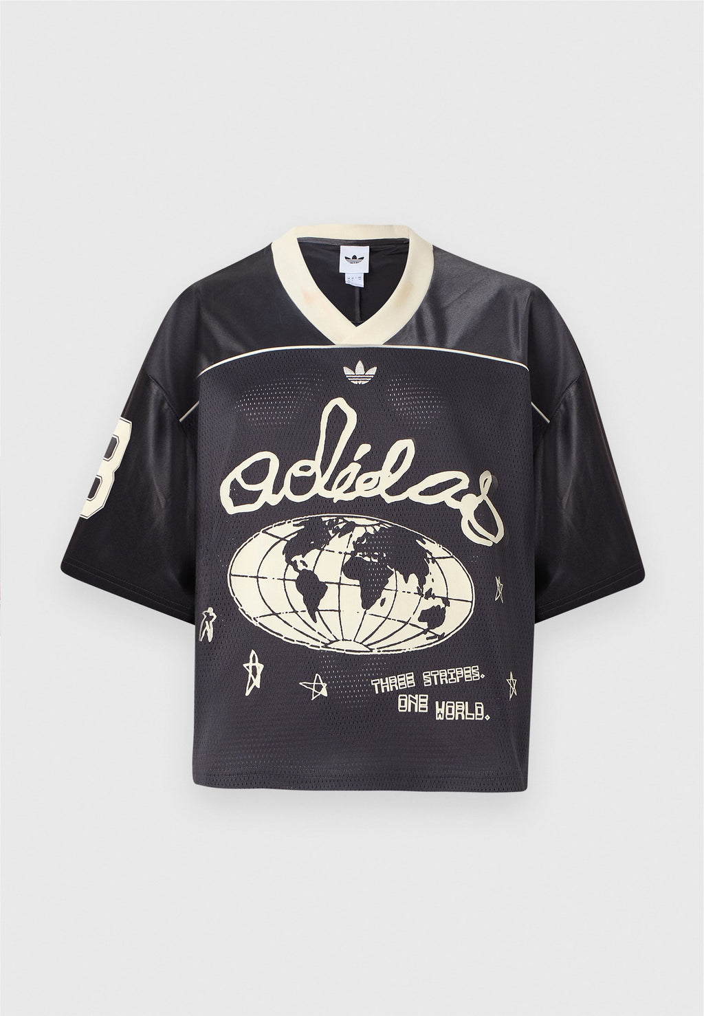 CROPPED - Print T-shirt - utility black