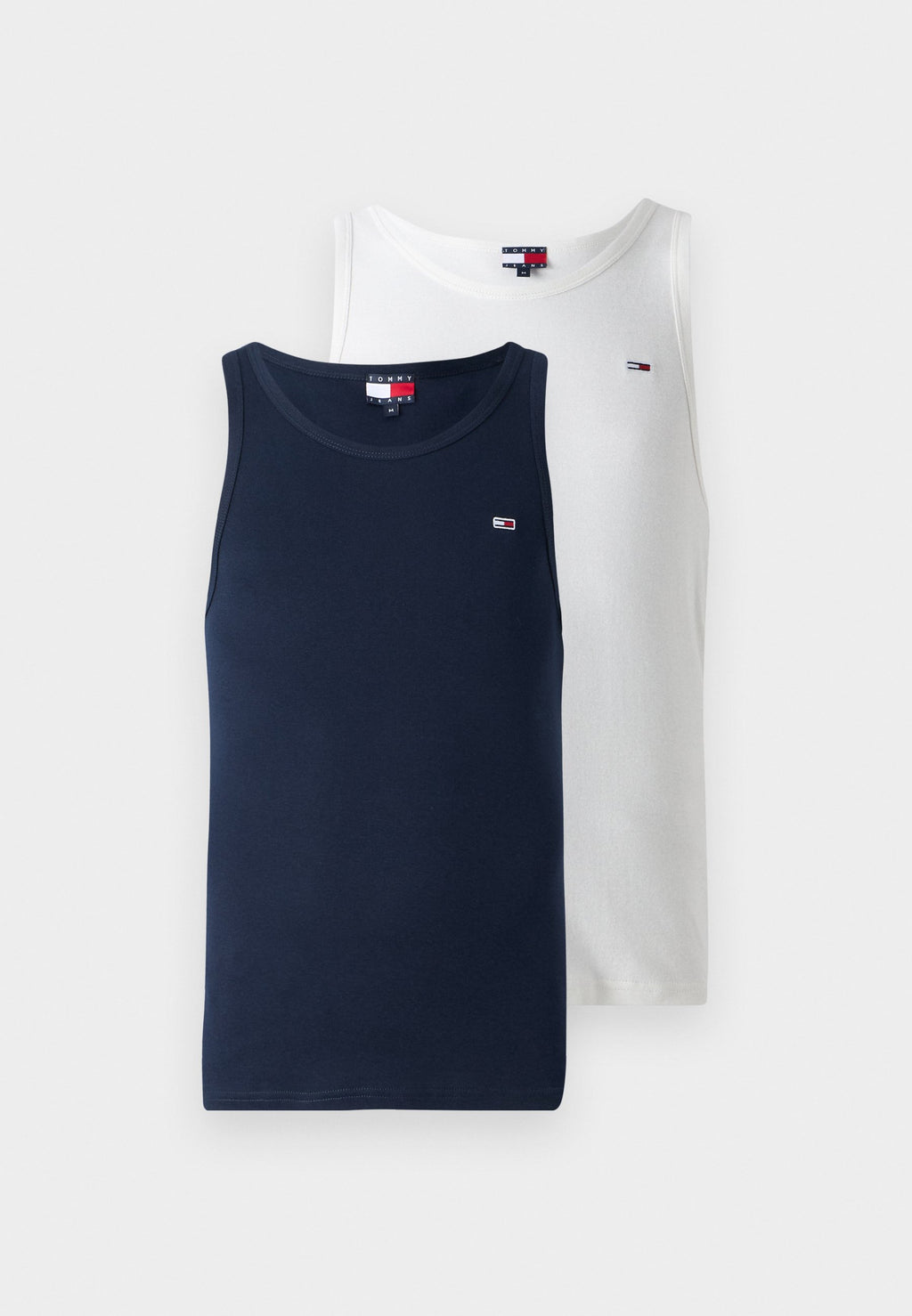 LOT DE 2 DÉBARDEURS EXTRA FINS TOMMY FLAG - Débardeur - écru/bleu marine foncé