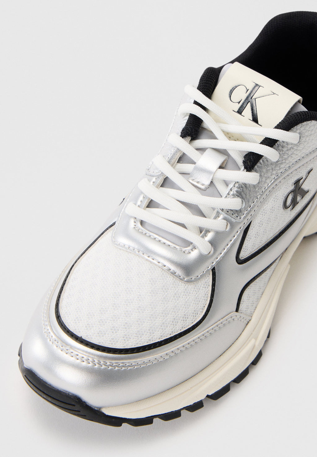 HIKE RUNNER - Trainers - silver-coloured/black/bright white