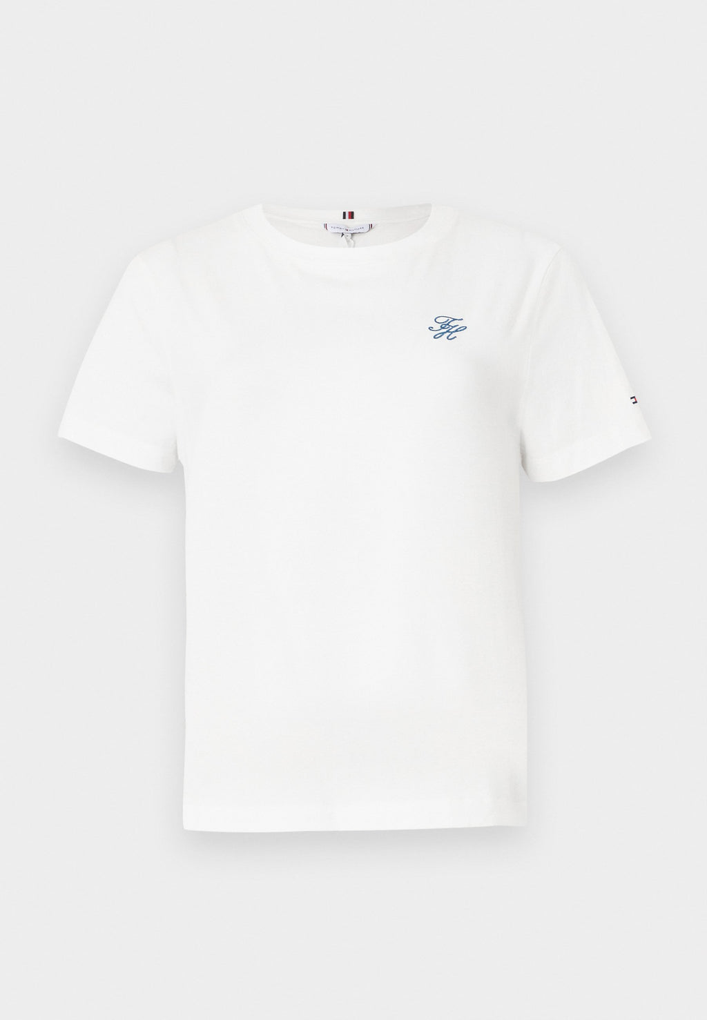 LOGO NAKIŞLI JÜRSEY BİSİKLET YAKA TİŞÖRT - Basic Tişört - ekru