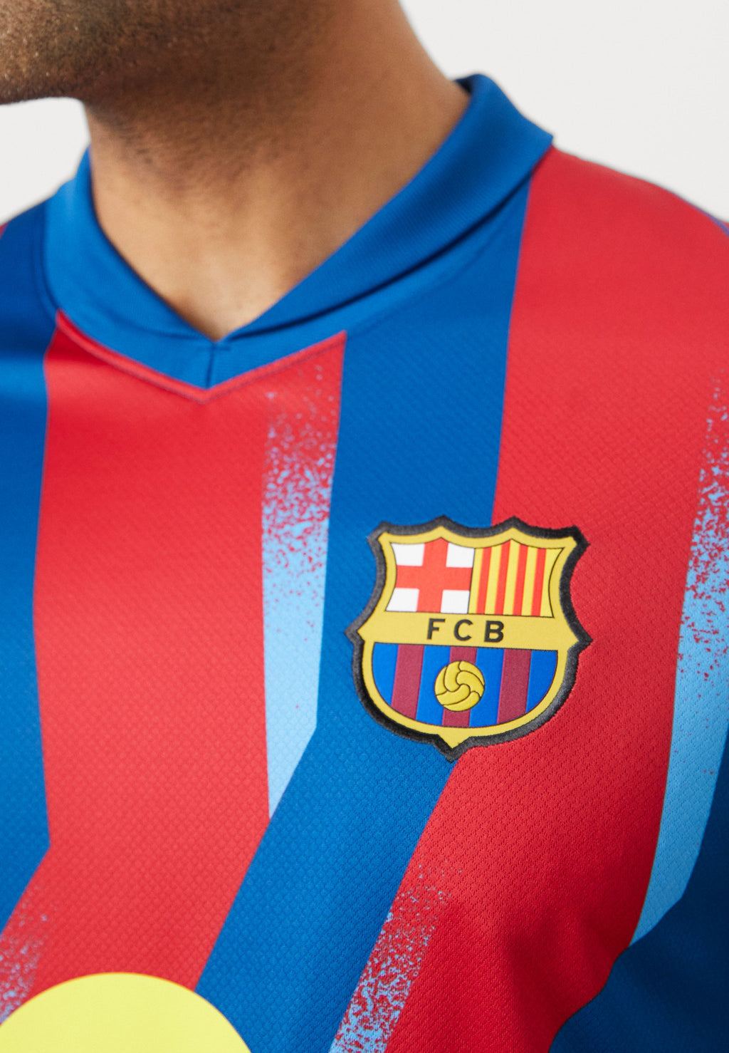 FC BARCELONA - Spor Tişörtü - jimnastik mavisi/salsa kırmızısı/optik sarı