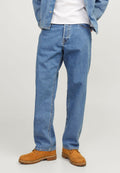 Loose fit JJIEDDIE JJBASIC SQ 735 NOOS - Straight leg jeans - blue denim