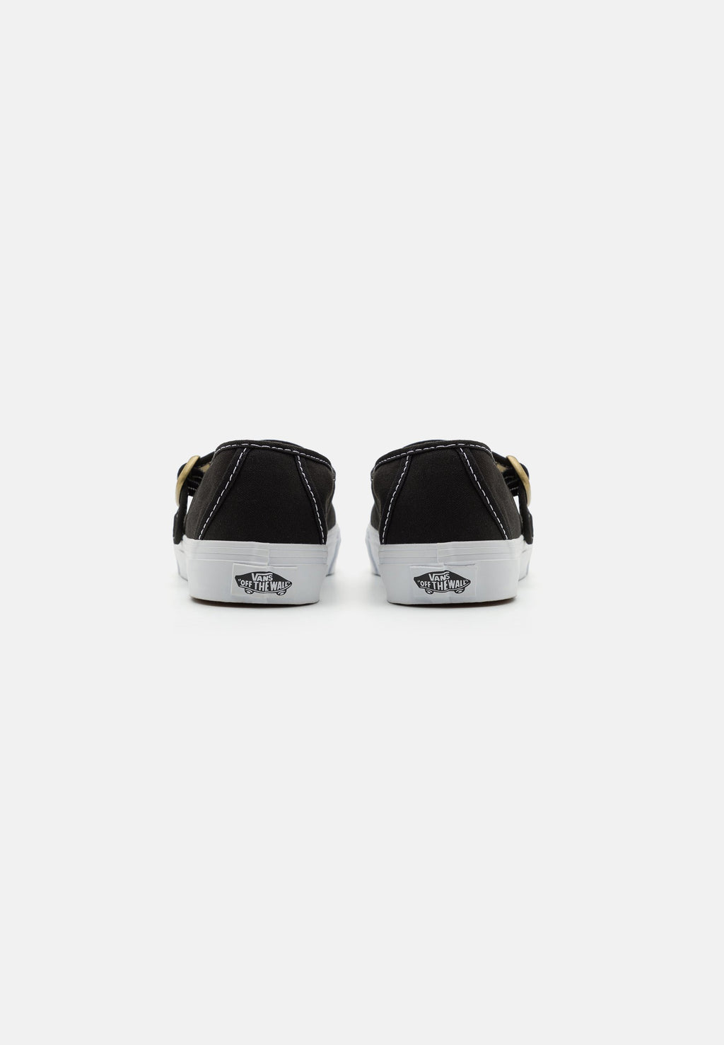 MARY JANE - Ankle strap ballet pumps - black/true white