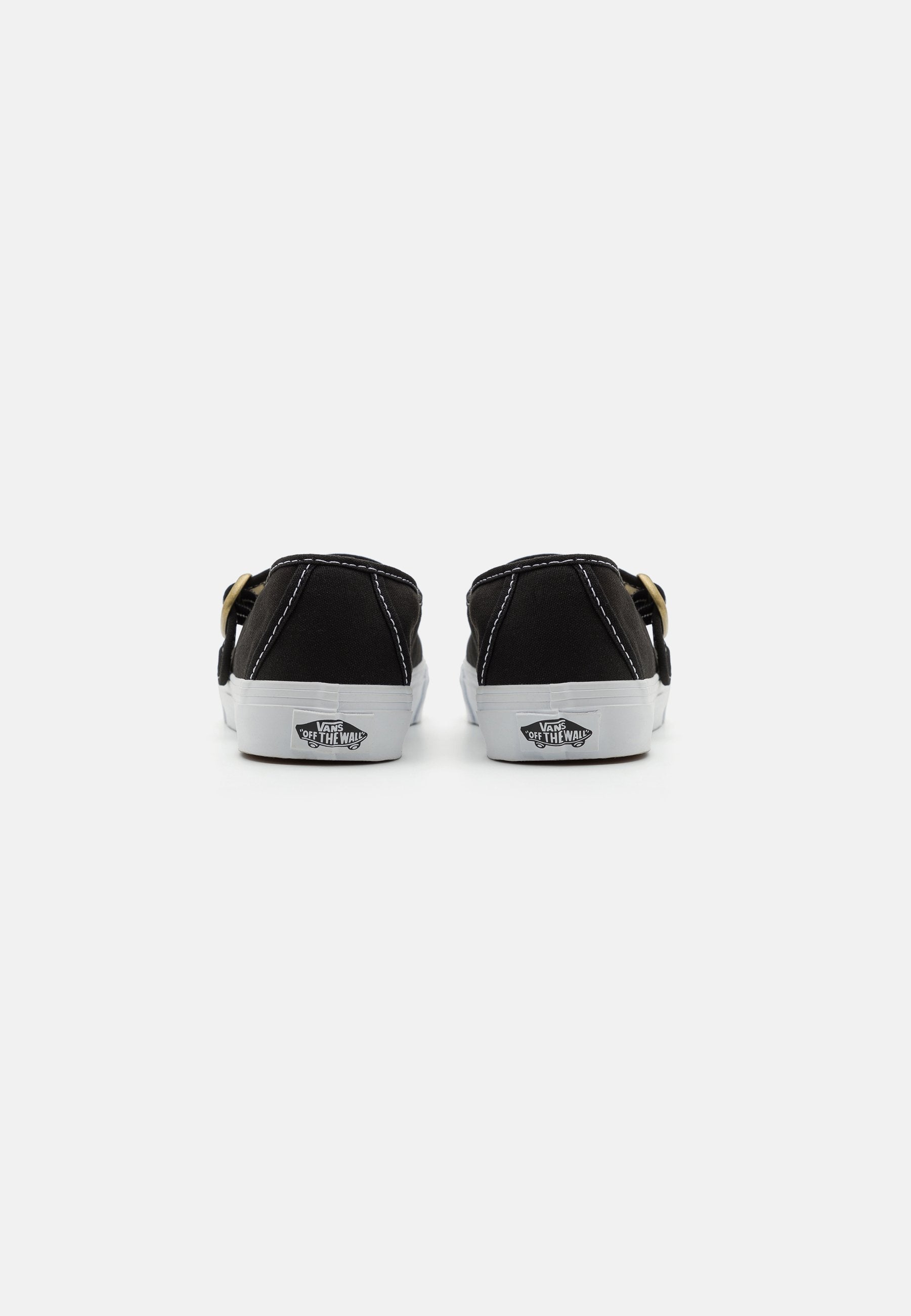 MARY JANE - Ankle strap ballet pumps - black/true white