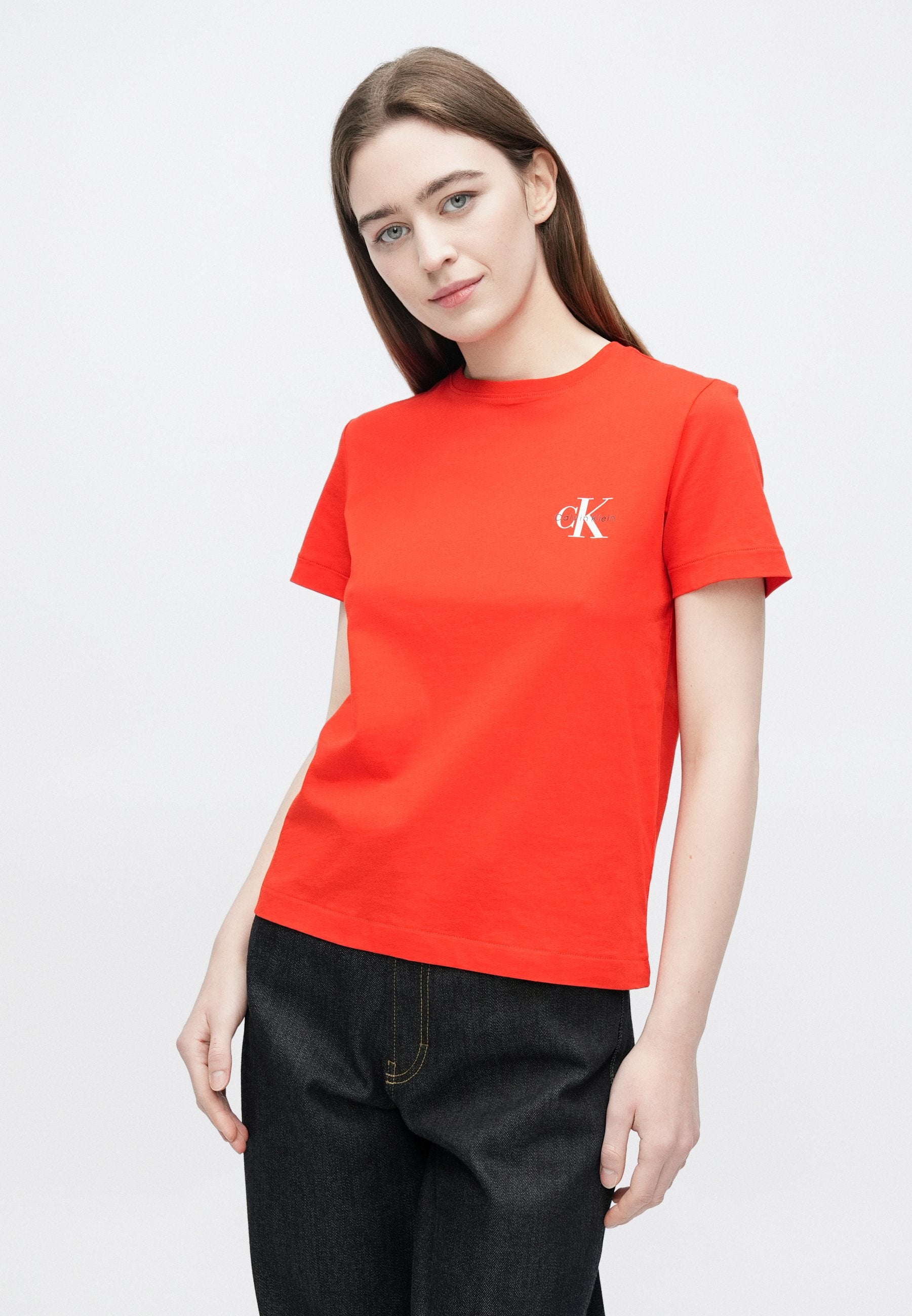 MONOLOGO TEE 2 PACK - Basic T-shirt - red/brilliant white