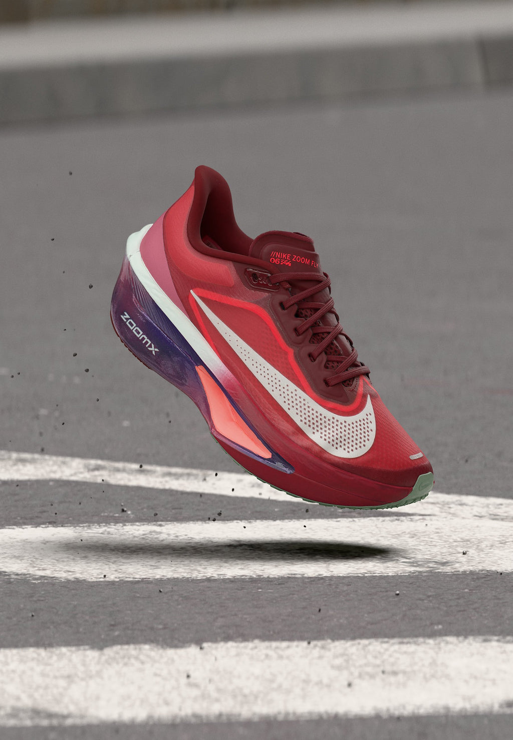 ZOOM FLY 6 SE - Chaussures de running sur route - team red/barely green/bright crimson/peony/steam/atomic pink