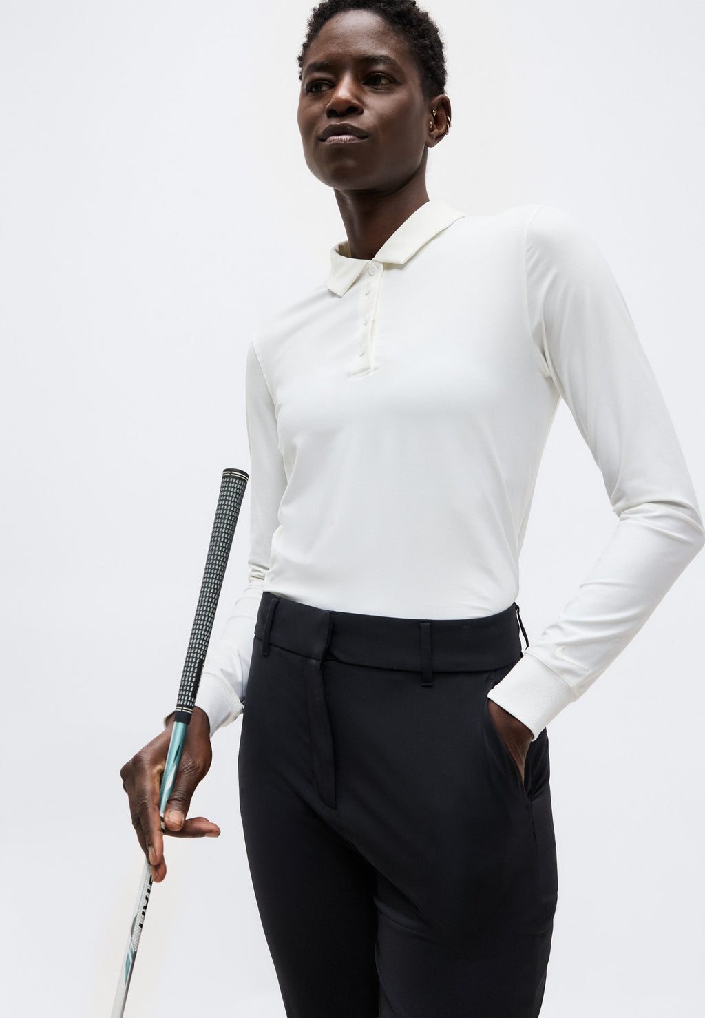 VICTORY LS POLO - Polo shirt - white