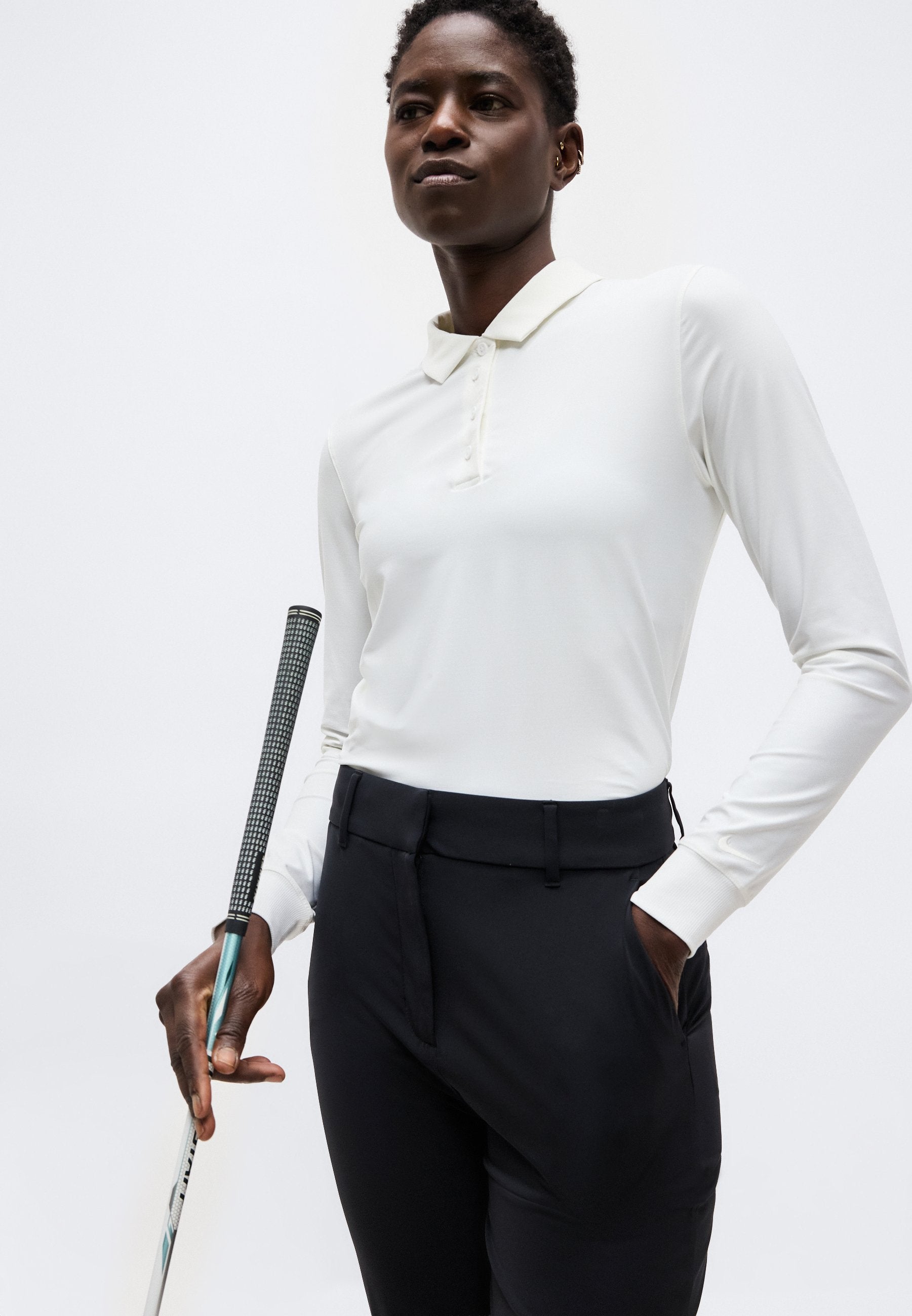 VICTORY LS POLO - Polo shirt - white