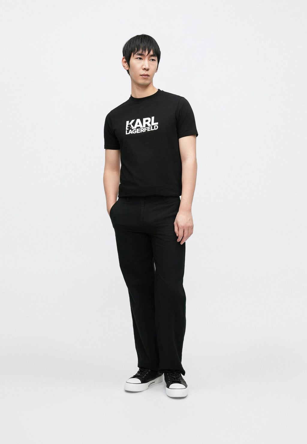 CREW NECK - Print T-shirt - black