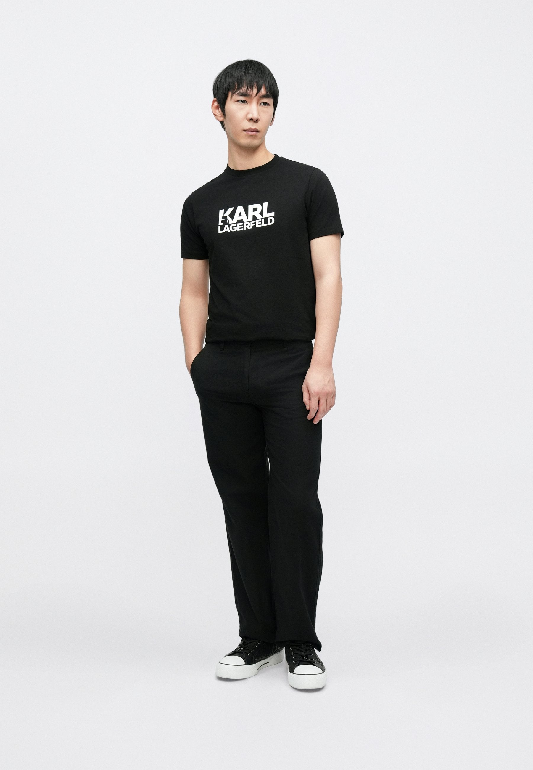 CREW NECK - Print T-shirt - black