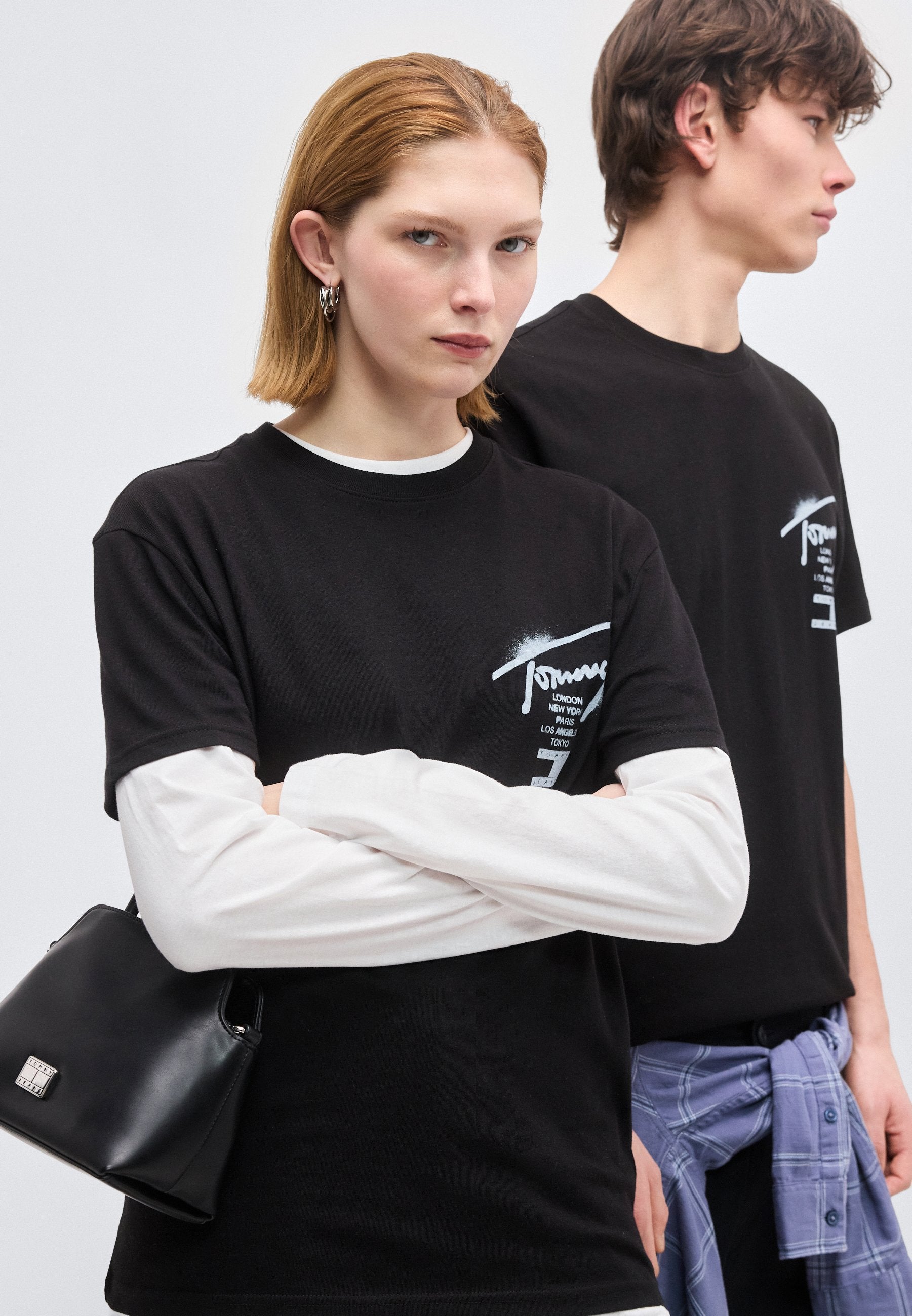 SIGNATURE BACK LOGO JERSEY T-SHIRT - Print T-shirt - black