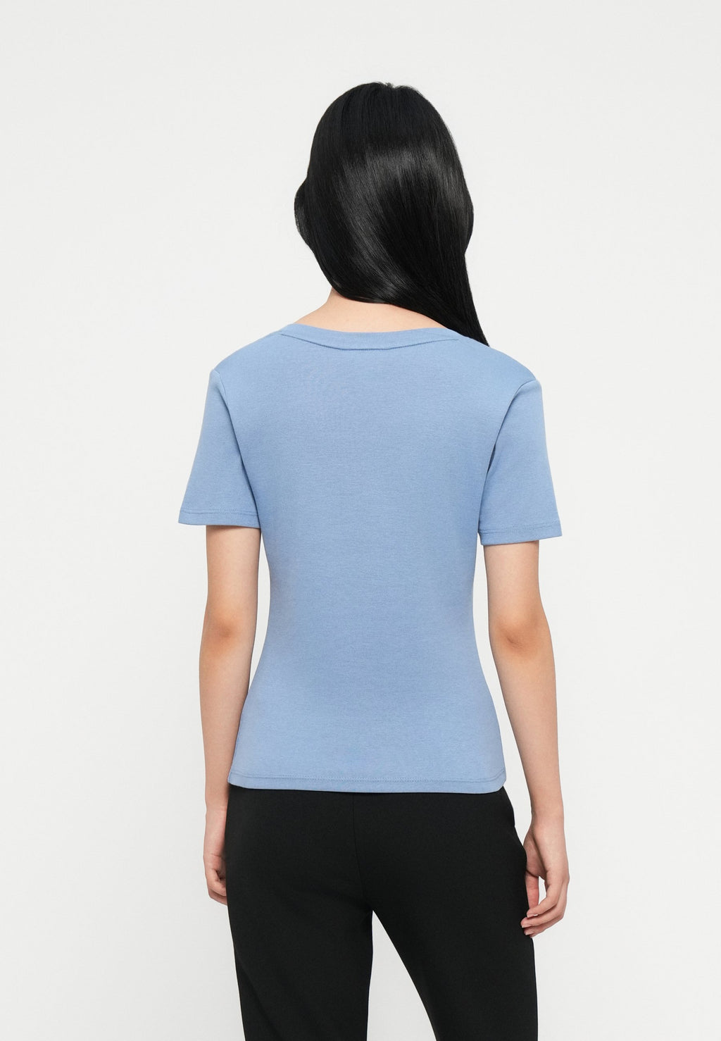 SLIM CODY V NECK - Basic T-shirt - clear water