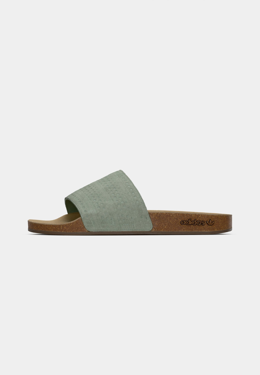 ADILETTE UNISEX - Mules - silver-coloured green/cardboard