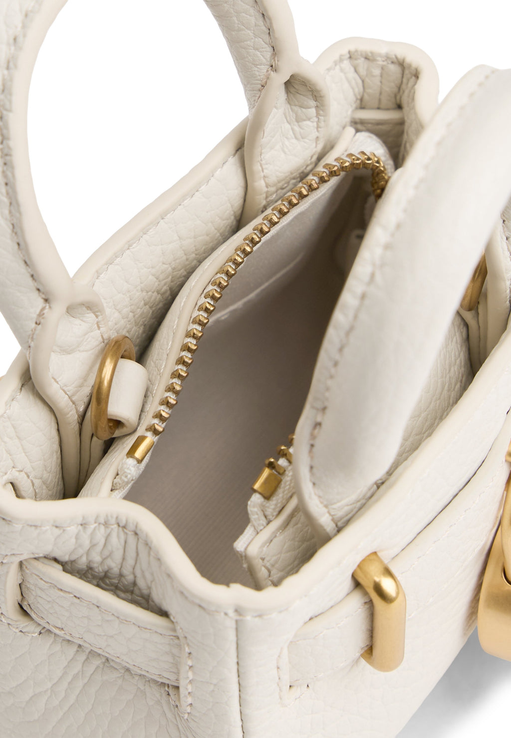 THE AMERICAN ICON LEATHER CHAIN BAG - Handbag - soft cream