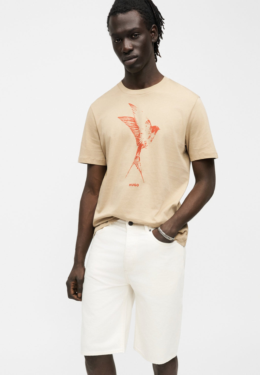 T-shirt imprimé - beige moyen