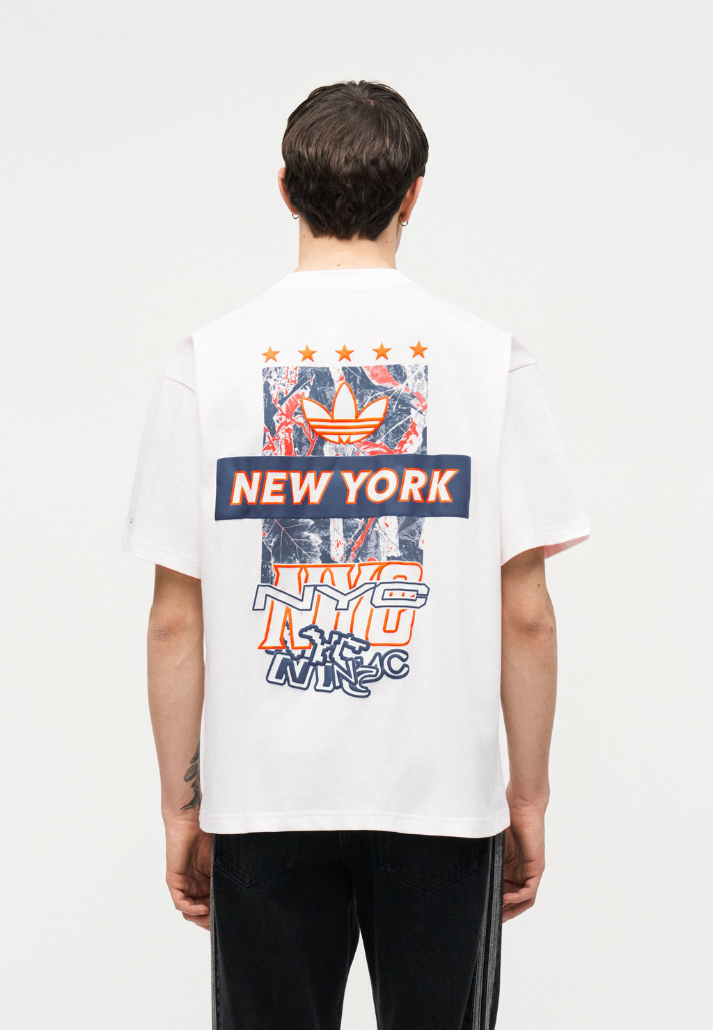 NY CITY TEE UNISEX - Print T-shirt - white/collegiate royal
