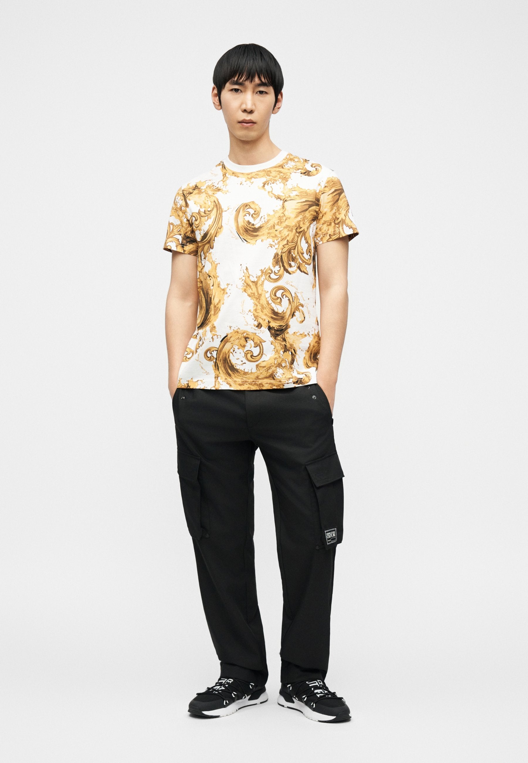 PRINT - Print T-shirt - white/gold-coloured