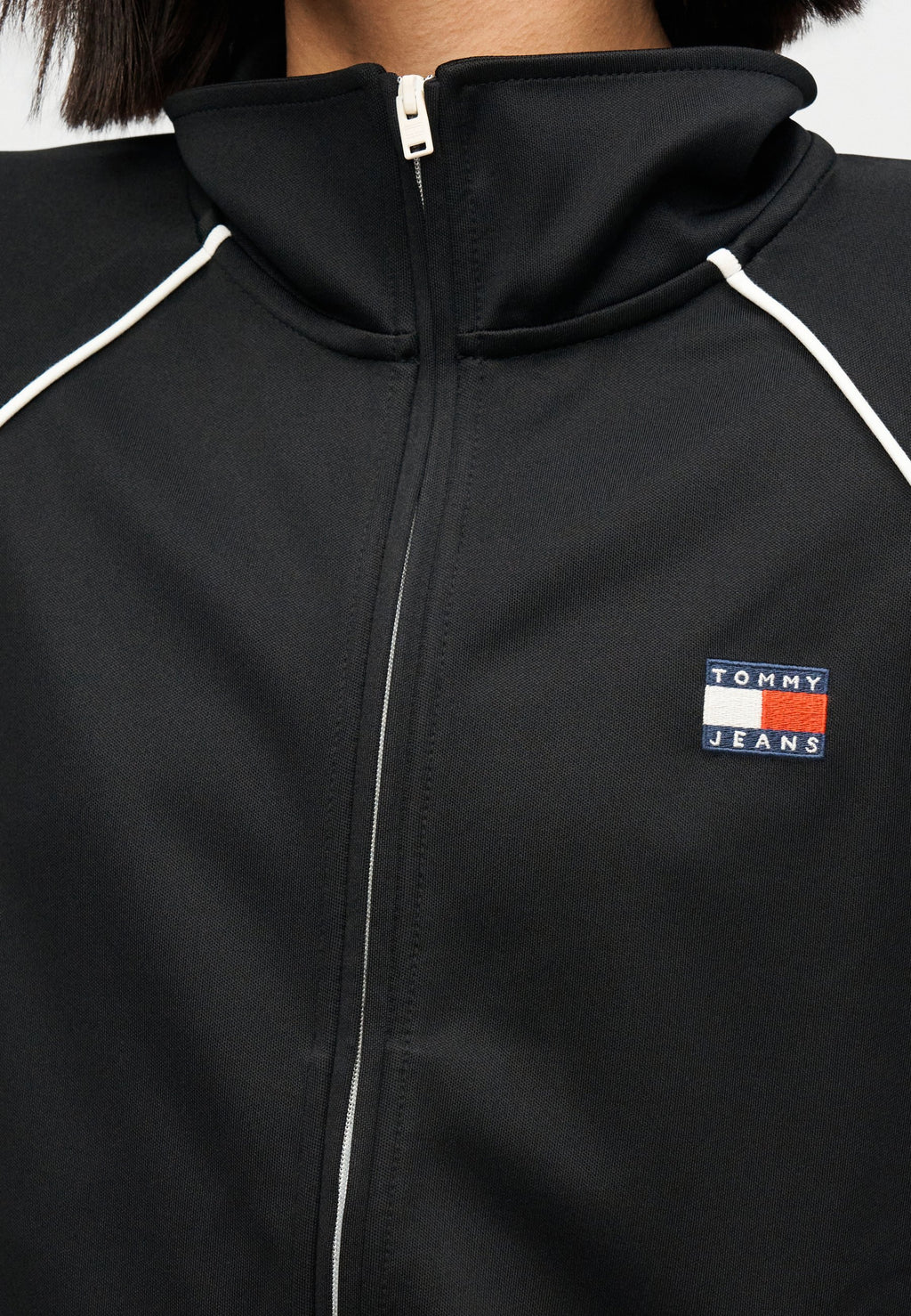 TOMMY BADGE INTERLOCK KNIT TRACK JACKET - Training jacket - black