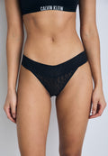 LOW RISE BIKINI LOGO LACE TRIM - Briefs - black