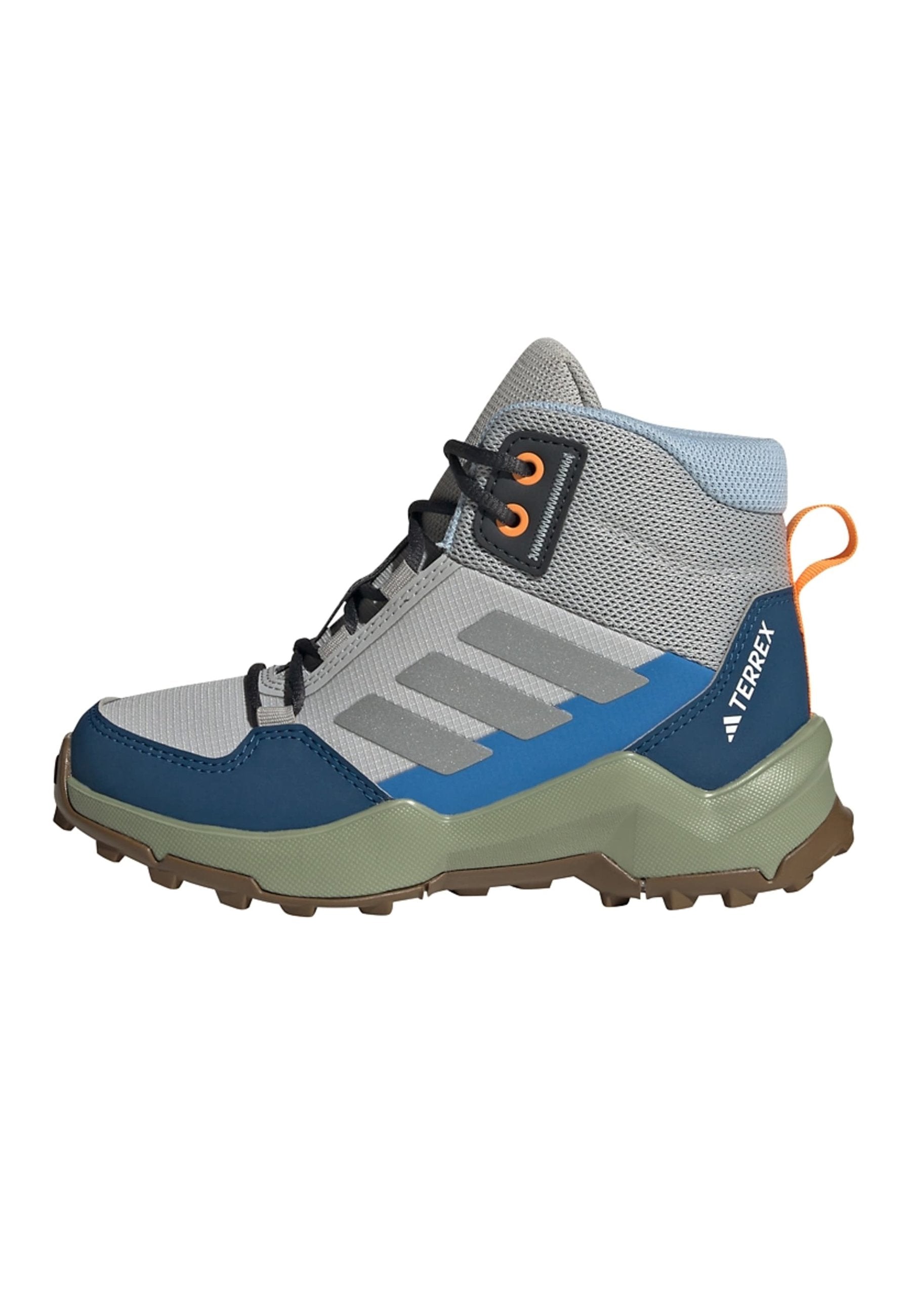 AX4R MID UNISEX - Hiking shoes - grey two/reflective silver/glow blue
